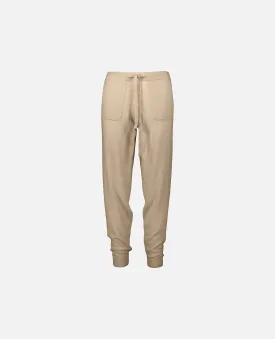 Hose aus Cashmere-Mischung in Beige