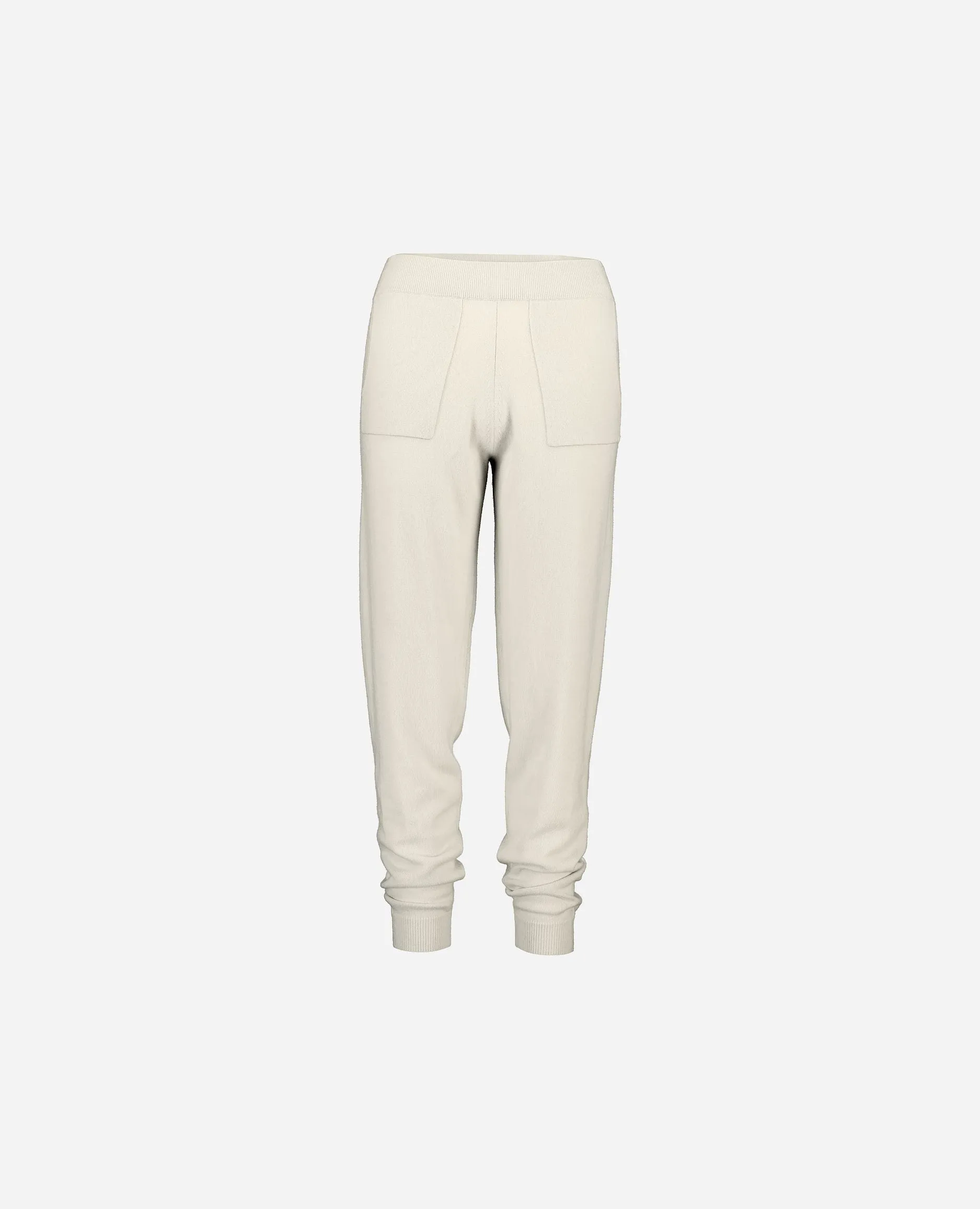 Hose aus Cashmere-Mischung in Creme