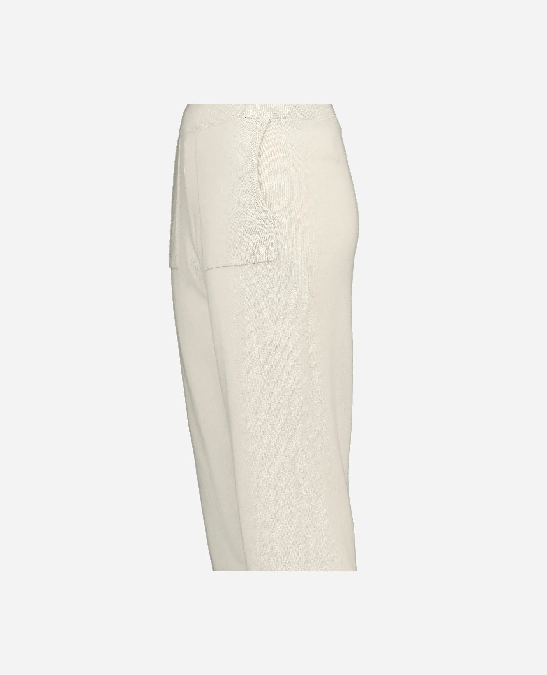 Hose aus Cashmere-Mischung in Creme
