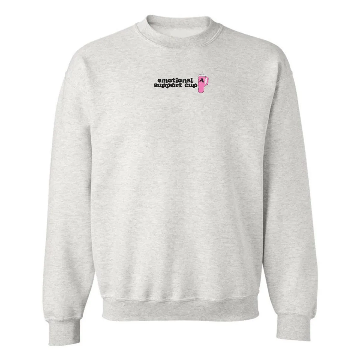 Initial 'Emotional Support Cup' Crewneck Sweatshirt