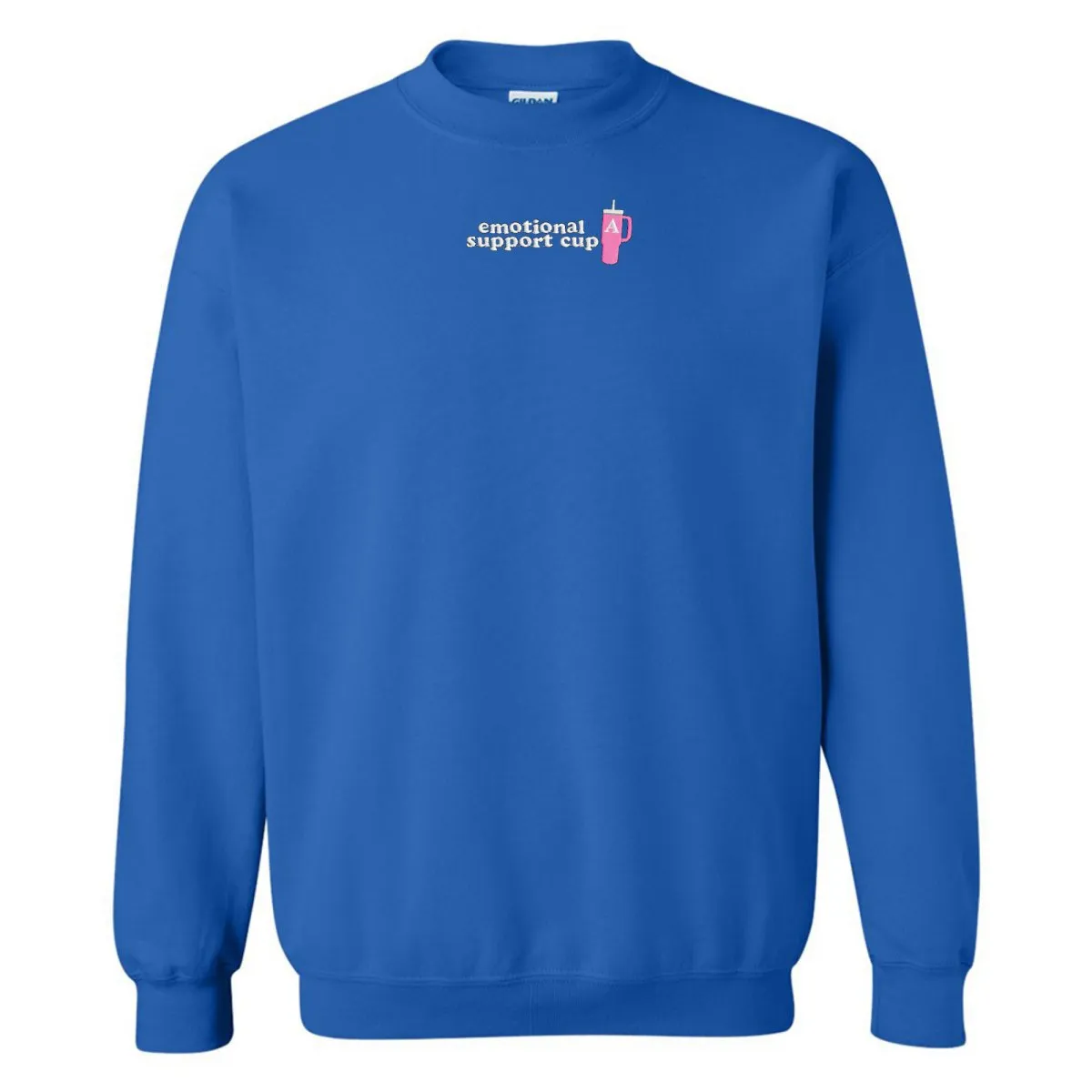 Initial 'Emotional Support Cup' Crewneck Sweatshirt