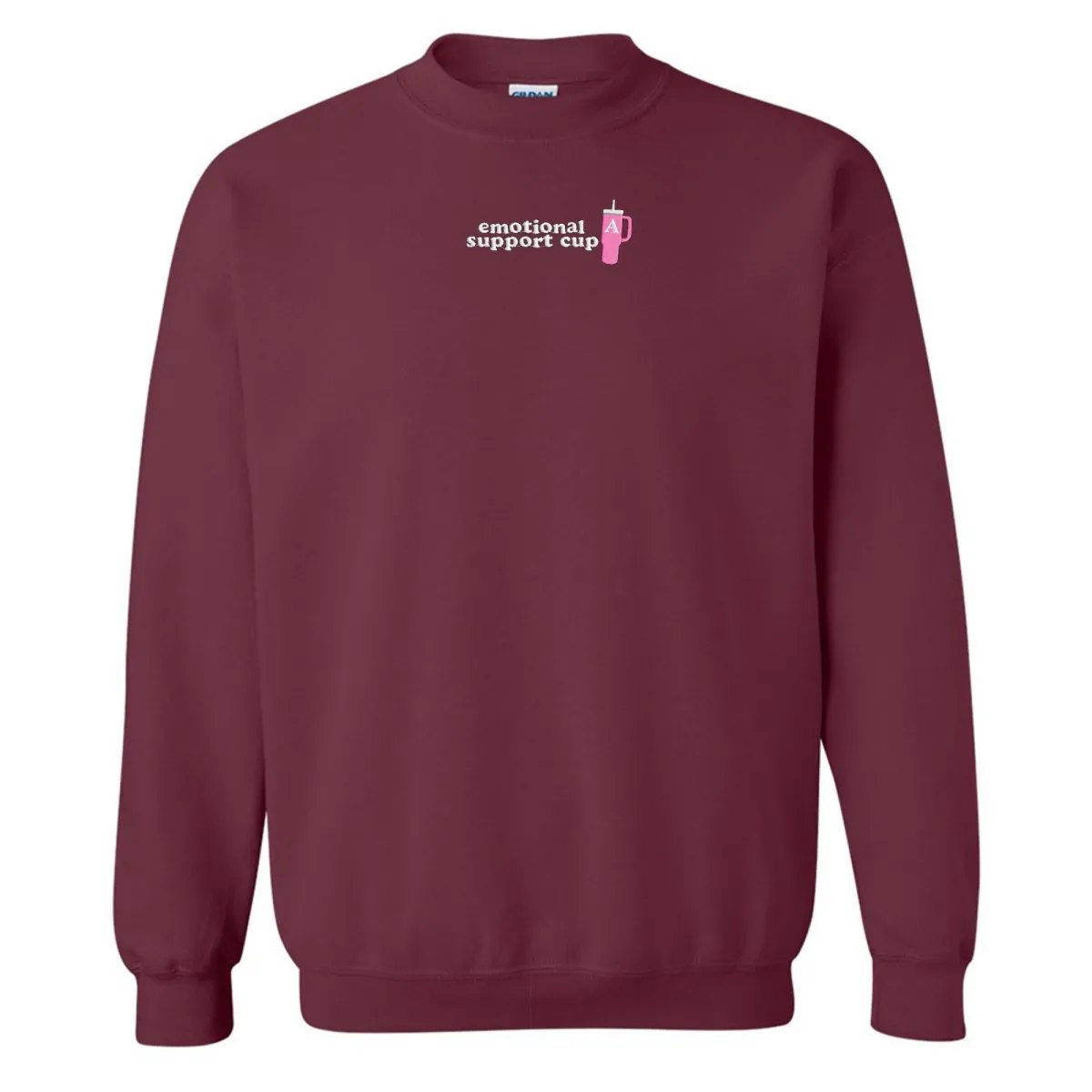 Initial 'Emotional Support Cup' Crewneck Sweatshirt