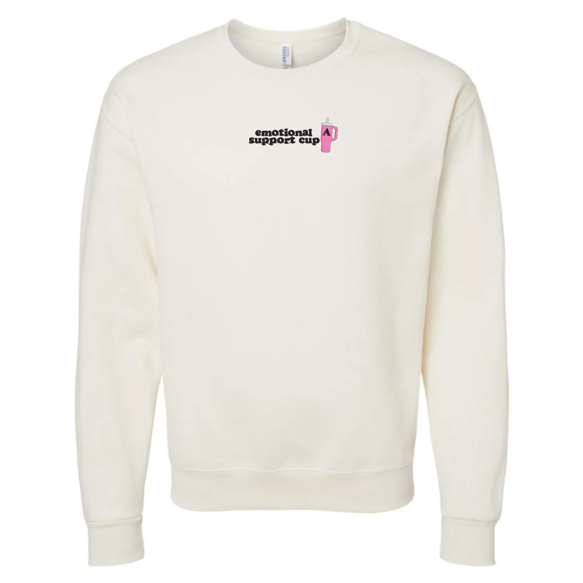 Initial 'Emotional Support Cup' Crewneck Sweatshirt