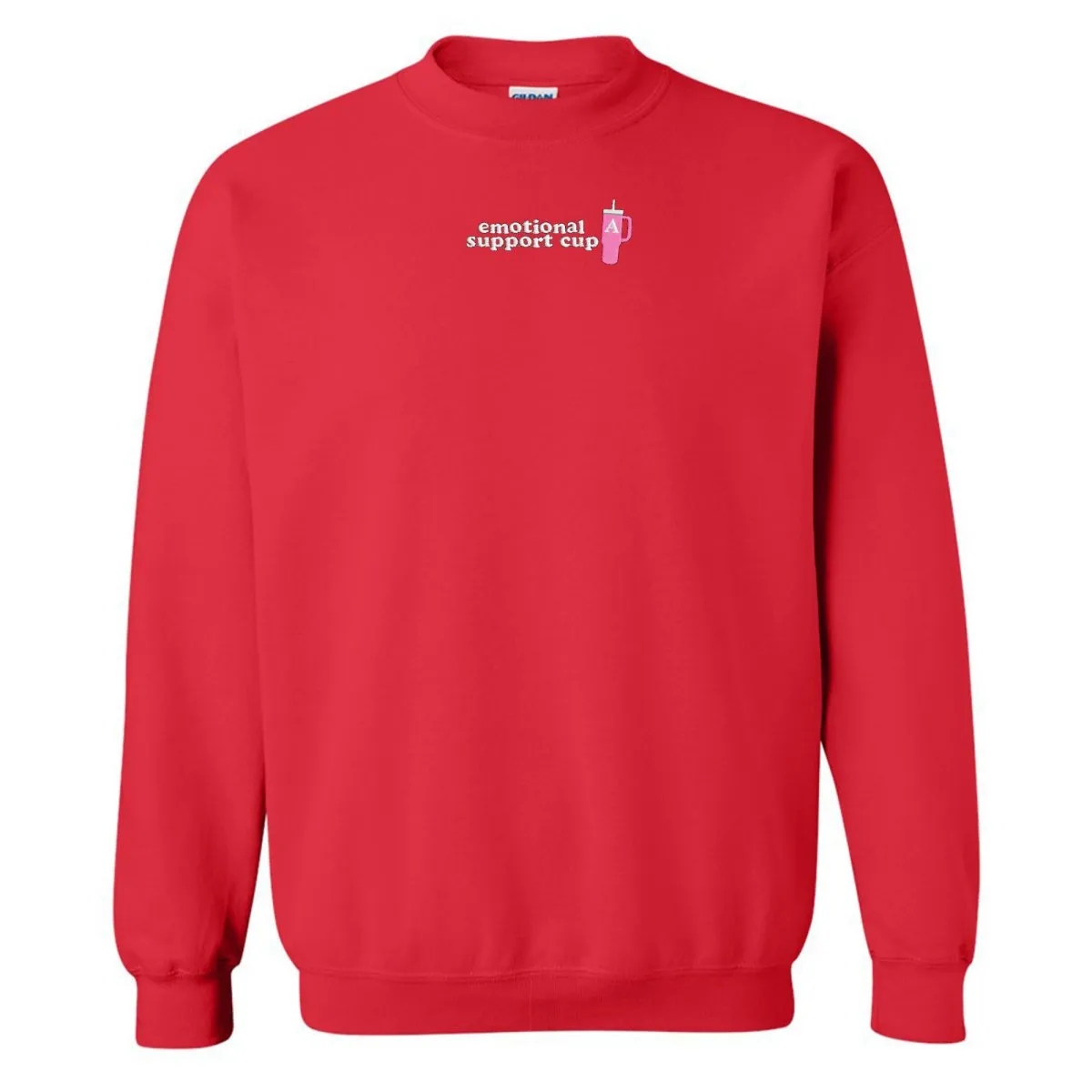 Initial 'Emotional Support Cup' Crewneck Sweatshirt