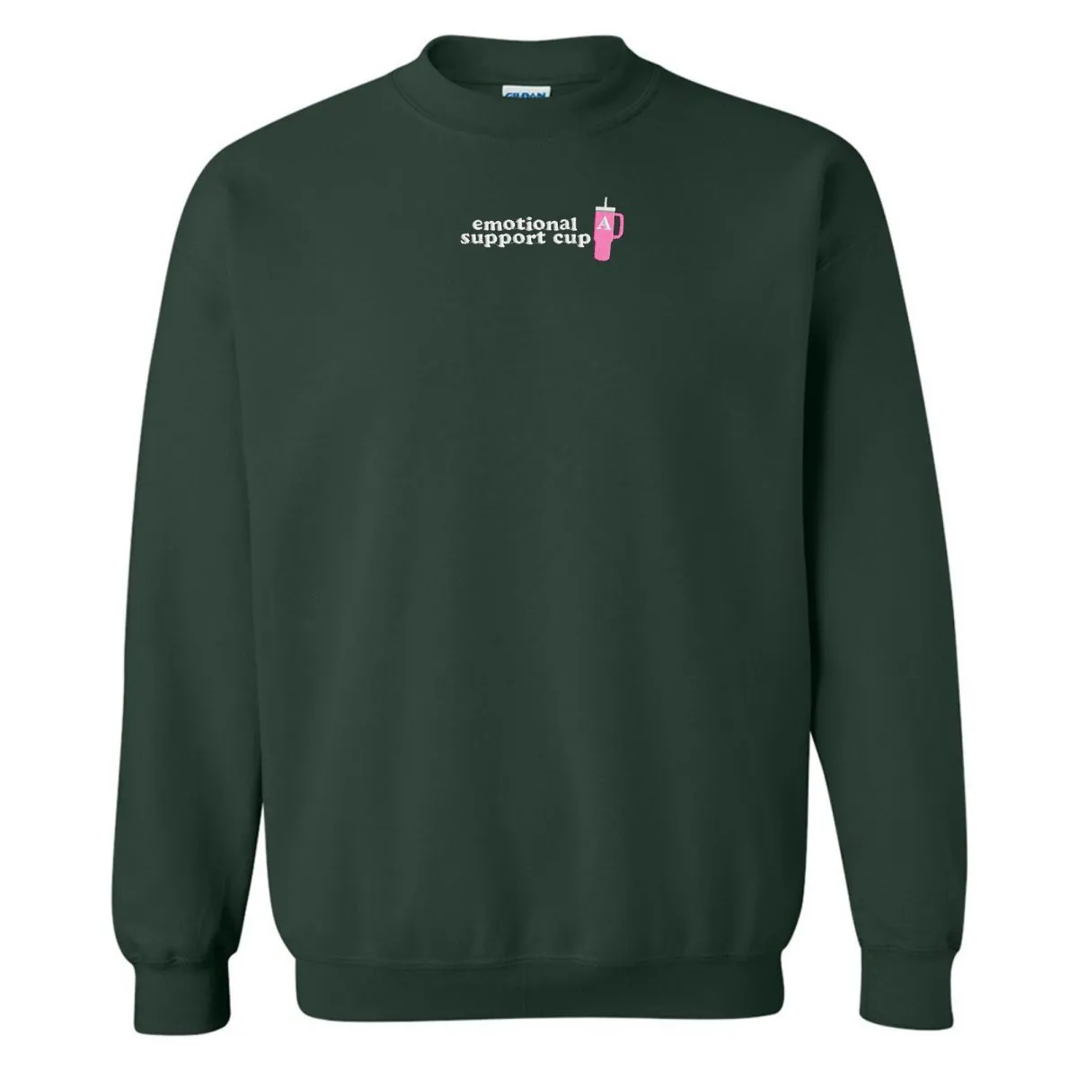 Initial 'Emotional Support Cup' Crewneck Sweatshirt