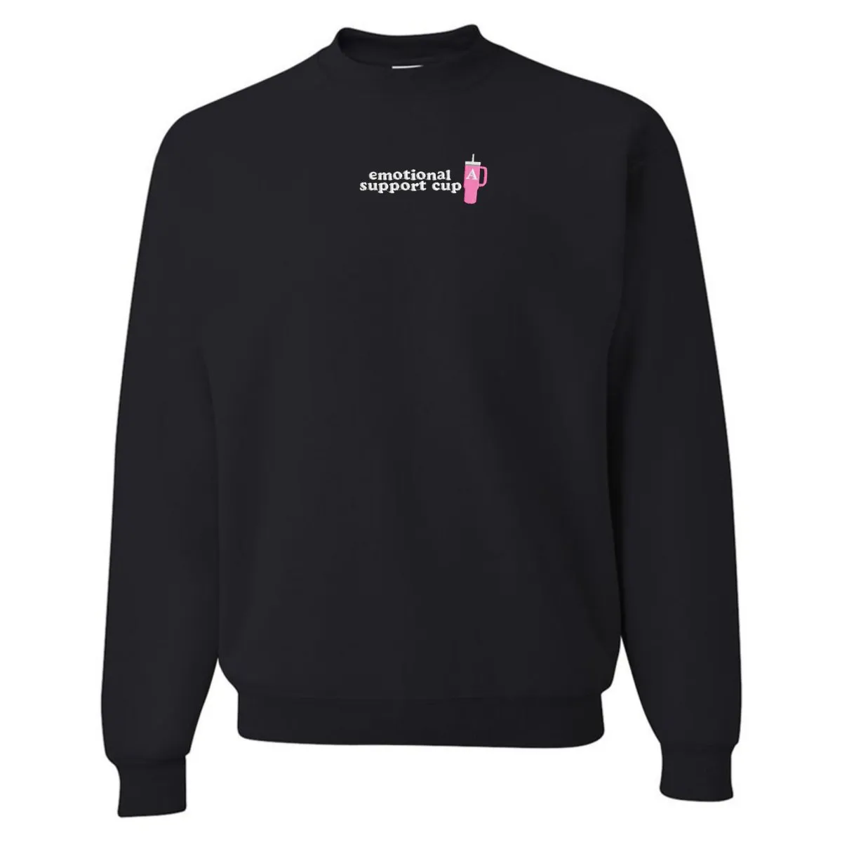 Initial 'Emotional Support Cup' Crewneck Sweatshirt