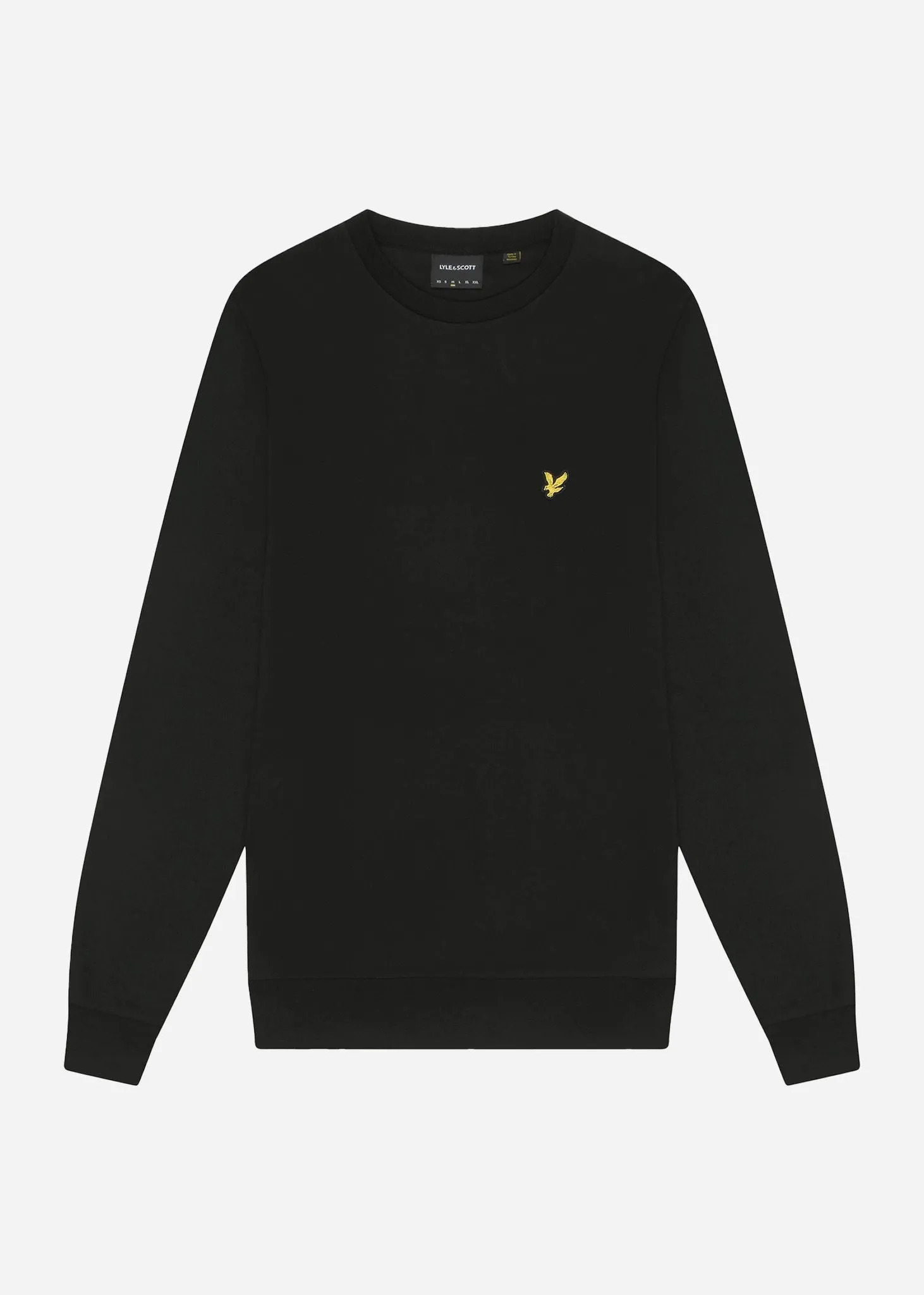 Interlock crew neck sweatshirt - jet black