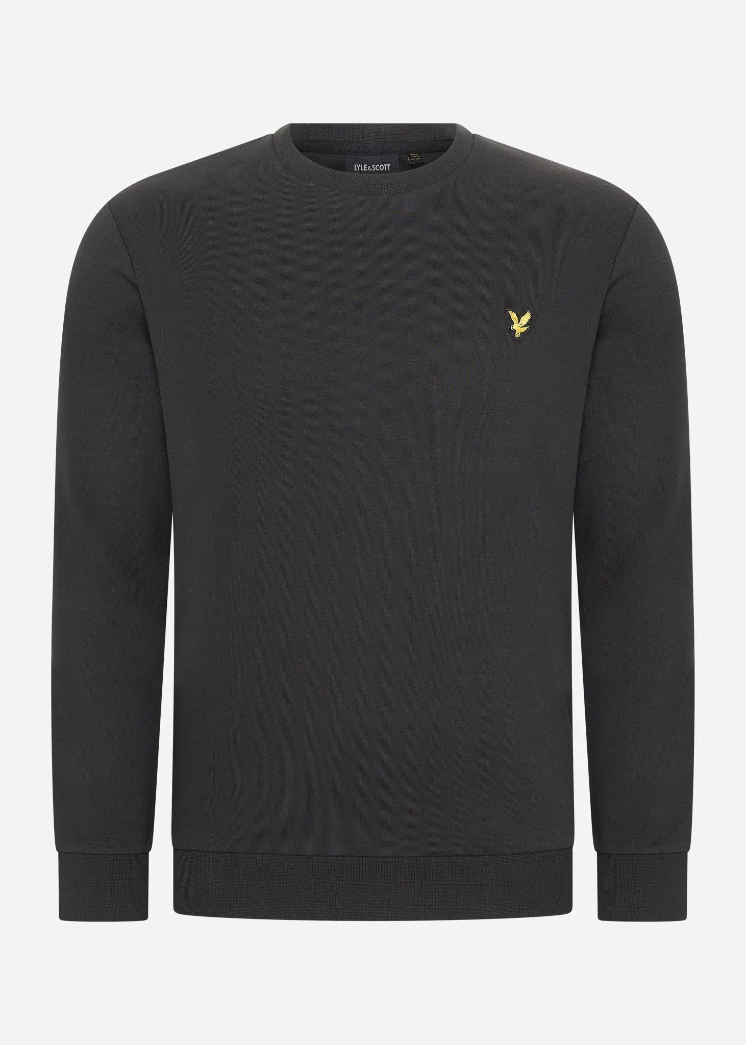 Interlock crew neck sweatshirt - jet black