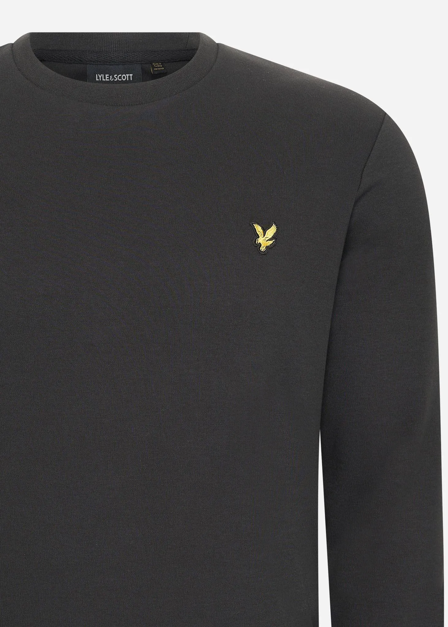 Interlock crew neck sweatshirt - jet black
