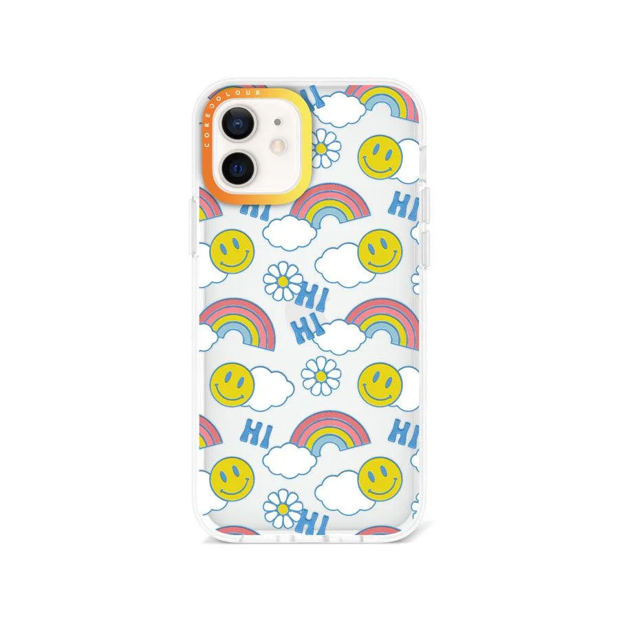 iPhone 12 Hi There Rainbow Phone Case