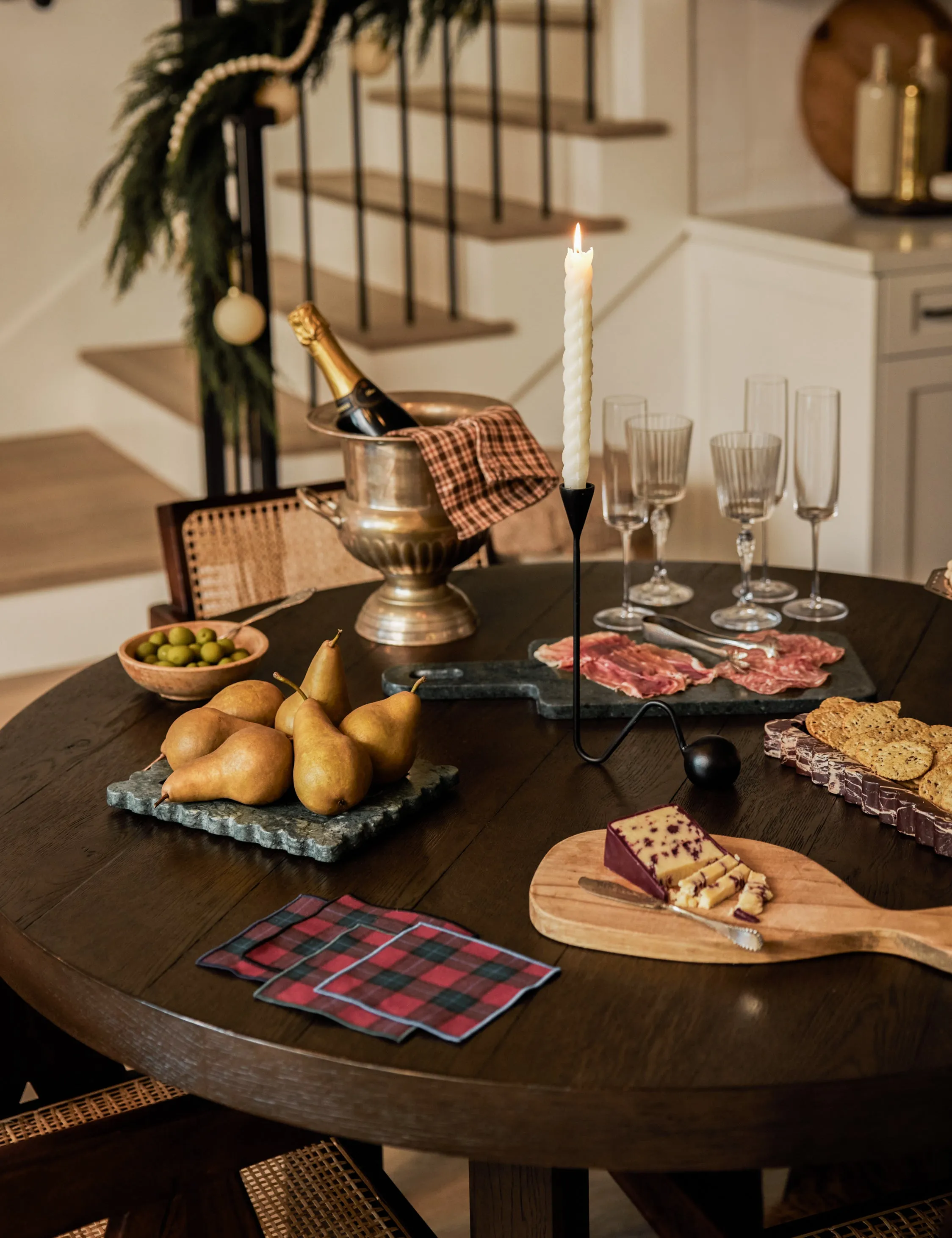 Jubilee Plaid Cocktail Napkins (Set of 4) by Atelier Saucier