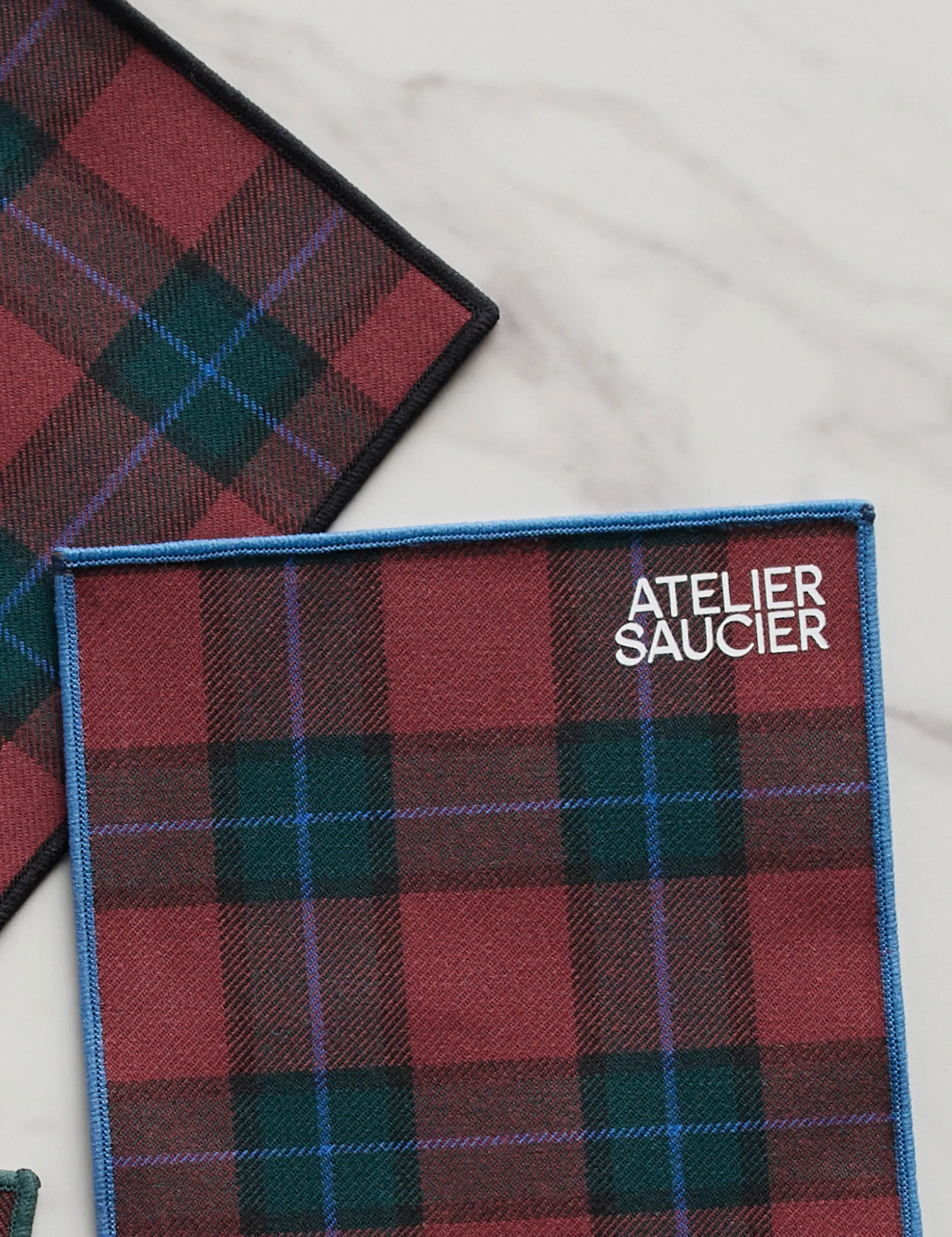 Jubilee Plaid Cocktail Napkins (Set of 4) by Atelier Saucier