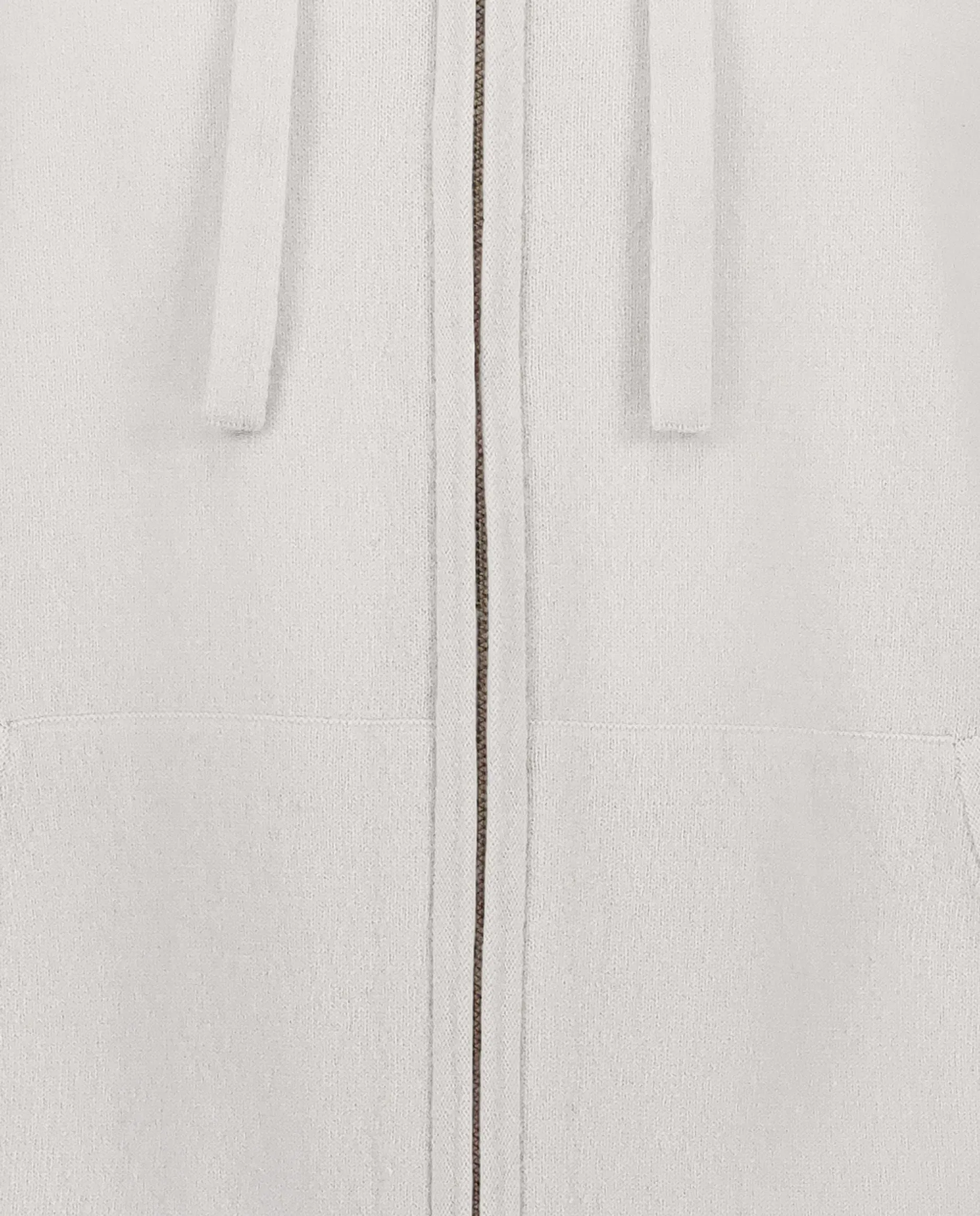 Kapuzen Strickjacke aus Cashmere-Mischung in Grau