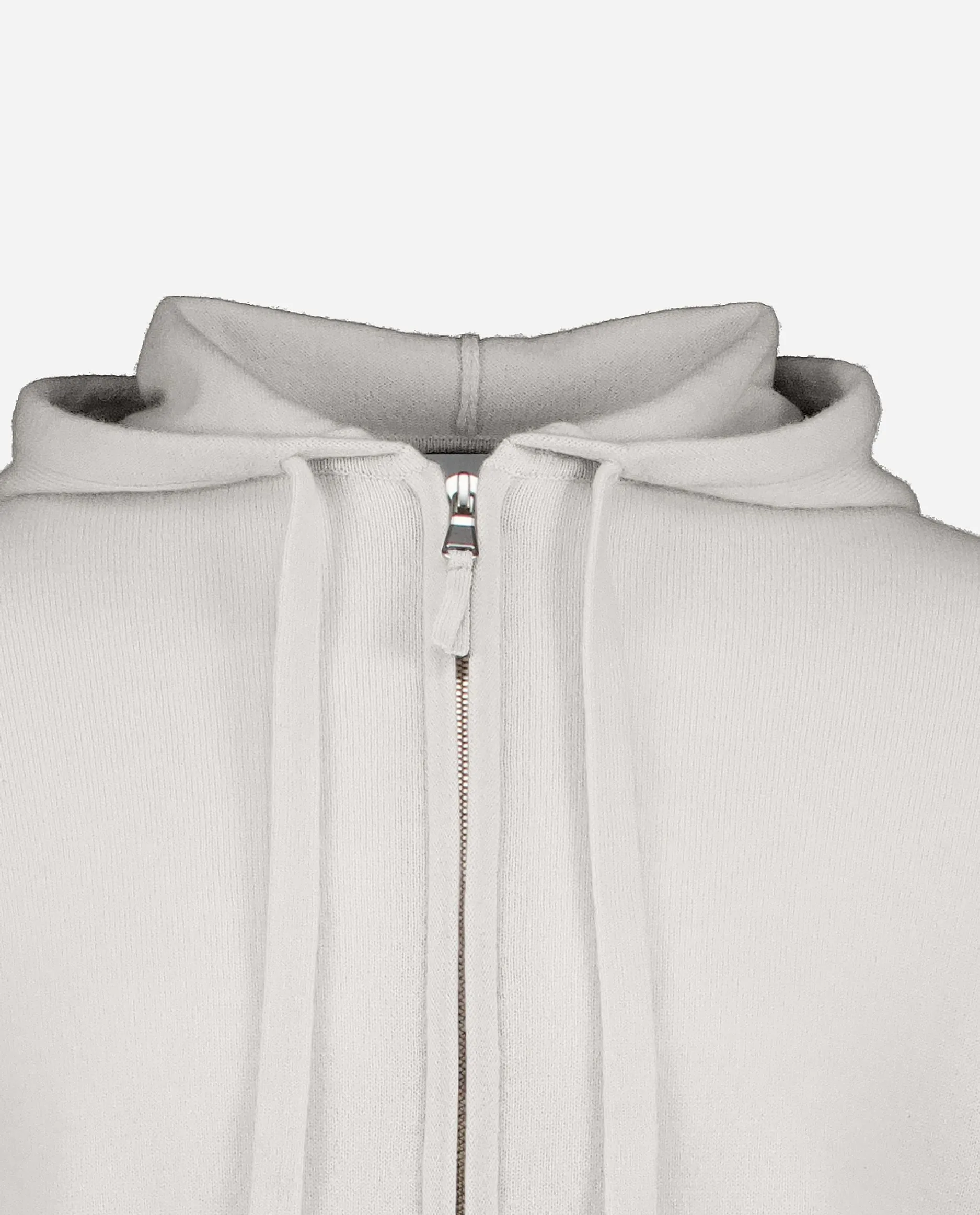 Kapuzen Strickjacke aus Cashmere-Mischung in Grau