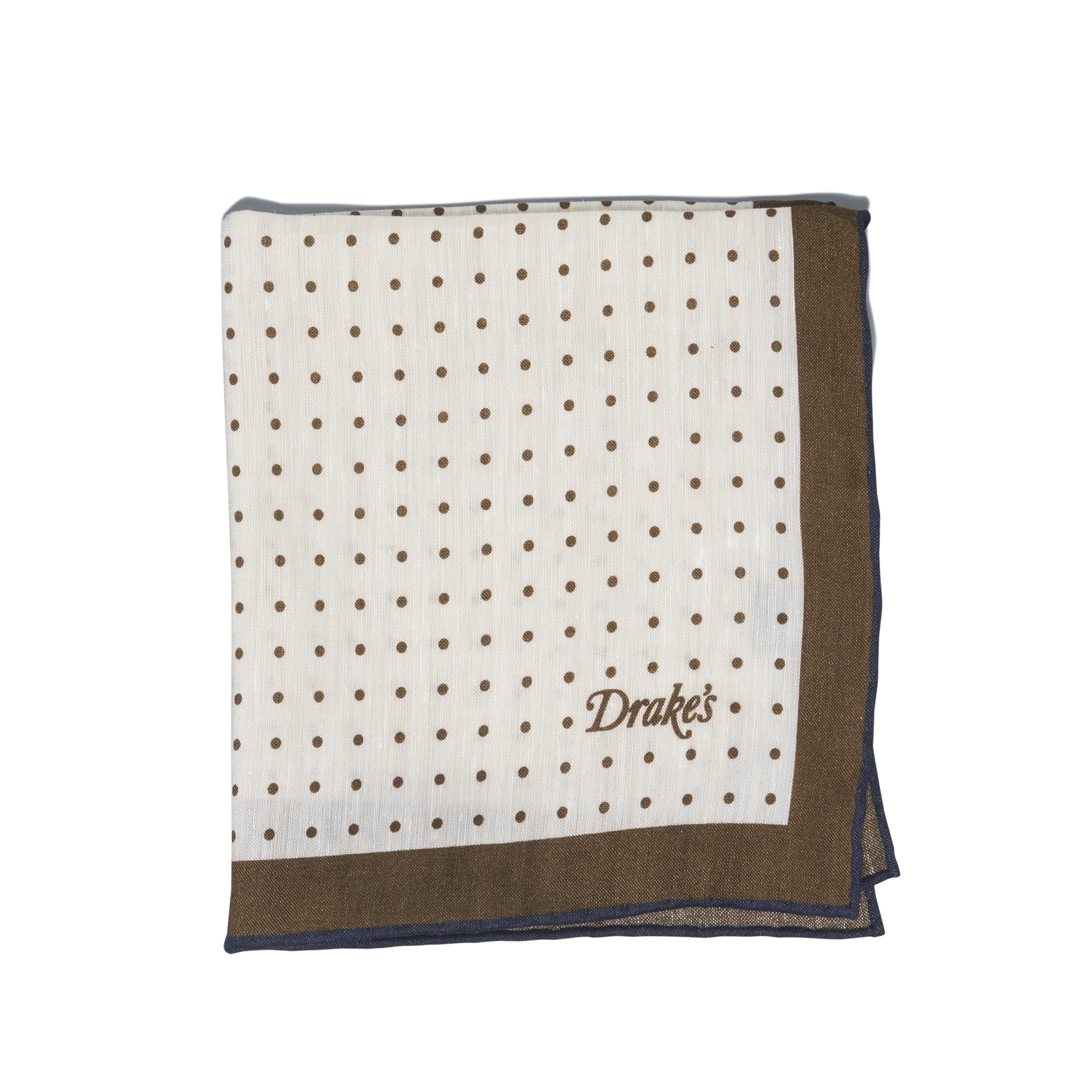 Linen/Cashmere Dot Print Pocket Square