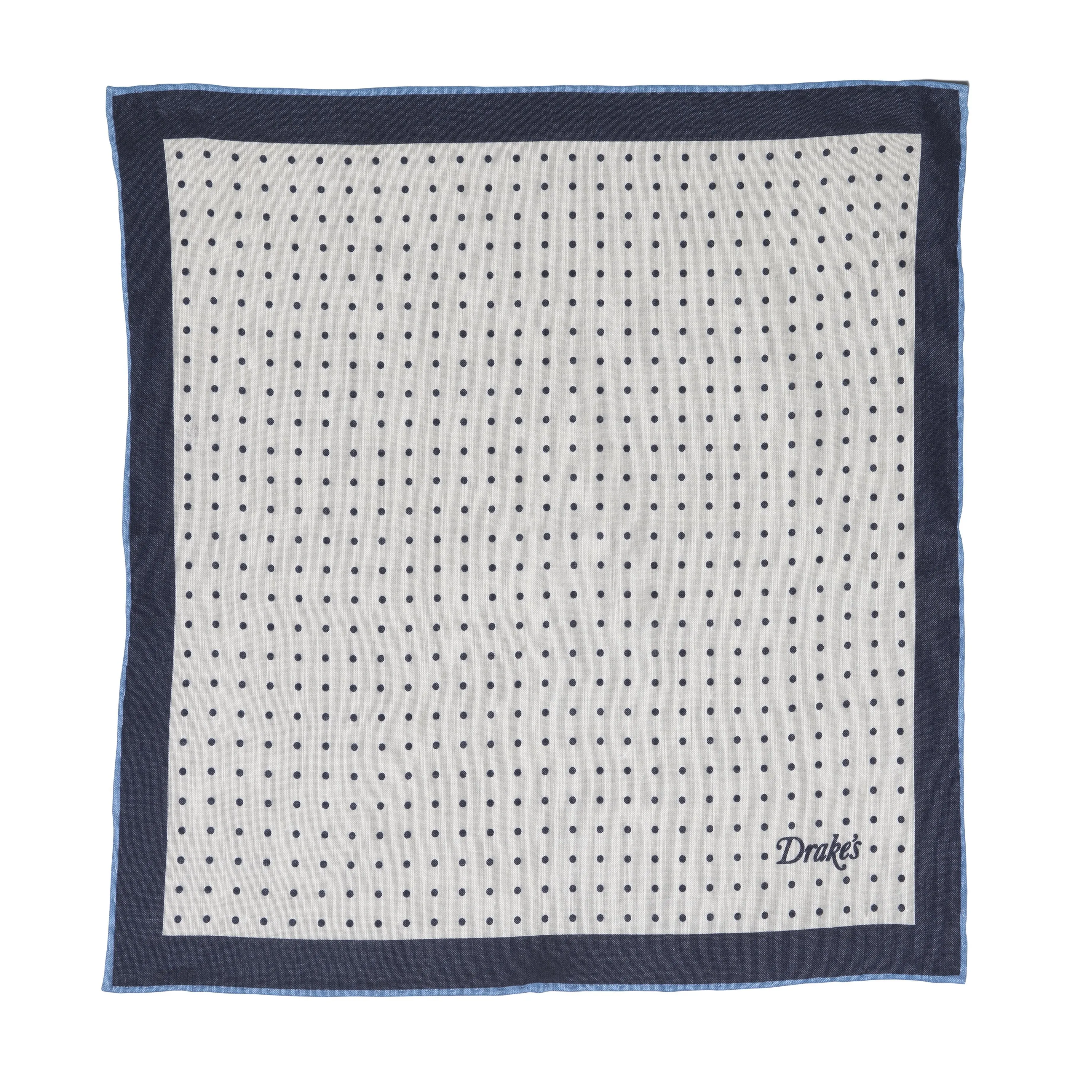 Linen/Cashmere Dot Print Pocket Square