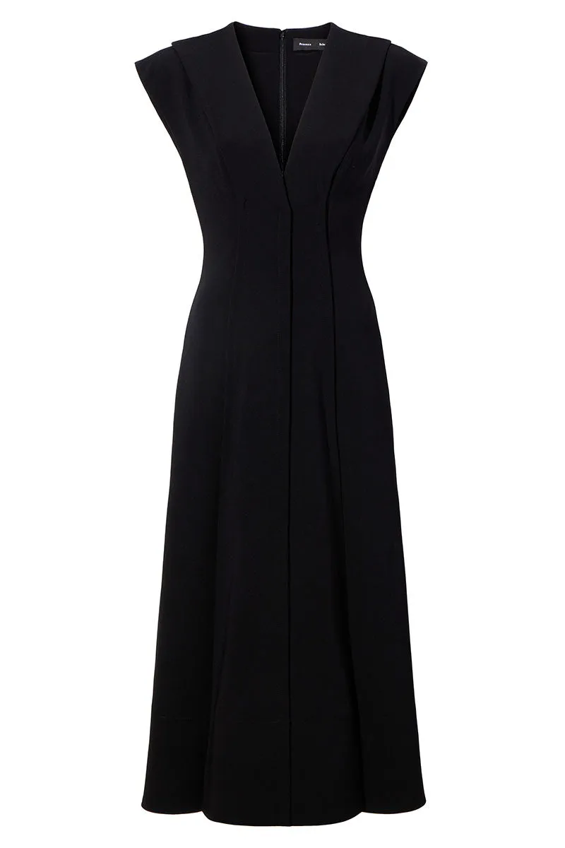 Matte Viscose Crepe Dress