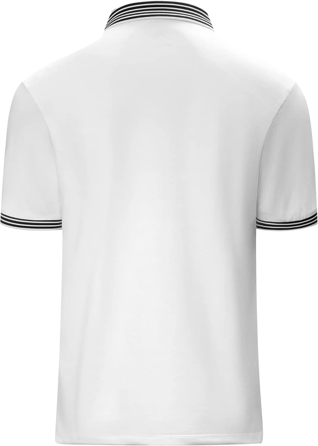 Men's Zipper Polo Shirt Short Sleeve Moisture Wicking Casual Golf Polo Shirt Quarter Zip Tops