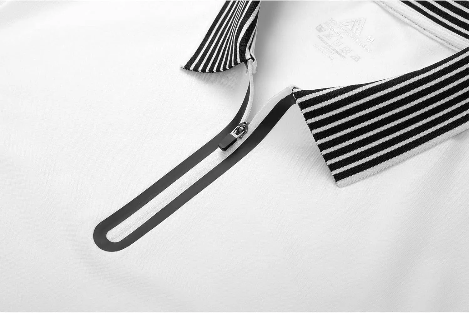 Men's Zipper Polo Shirt Short Sleeve Moisture Wicking Casual Golf Polo Shirt Quarter Zip Tops