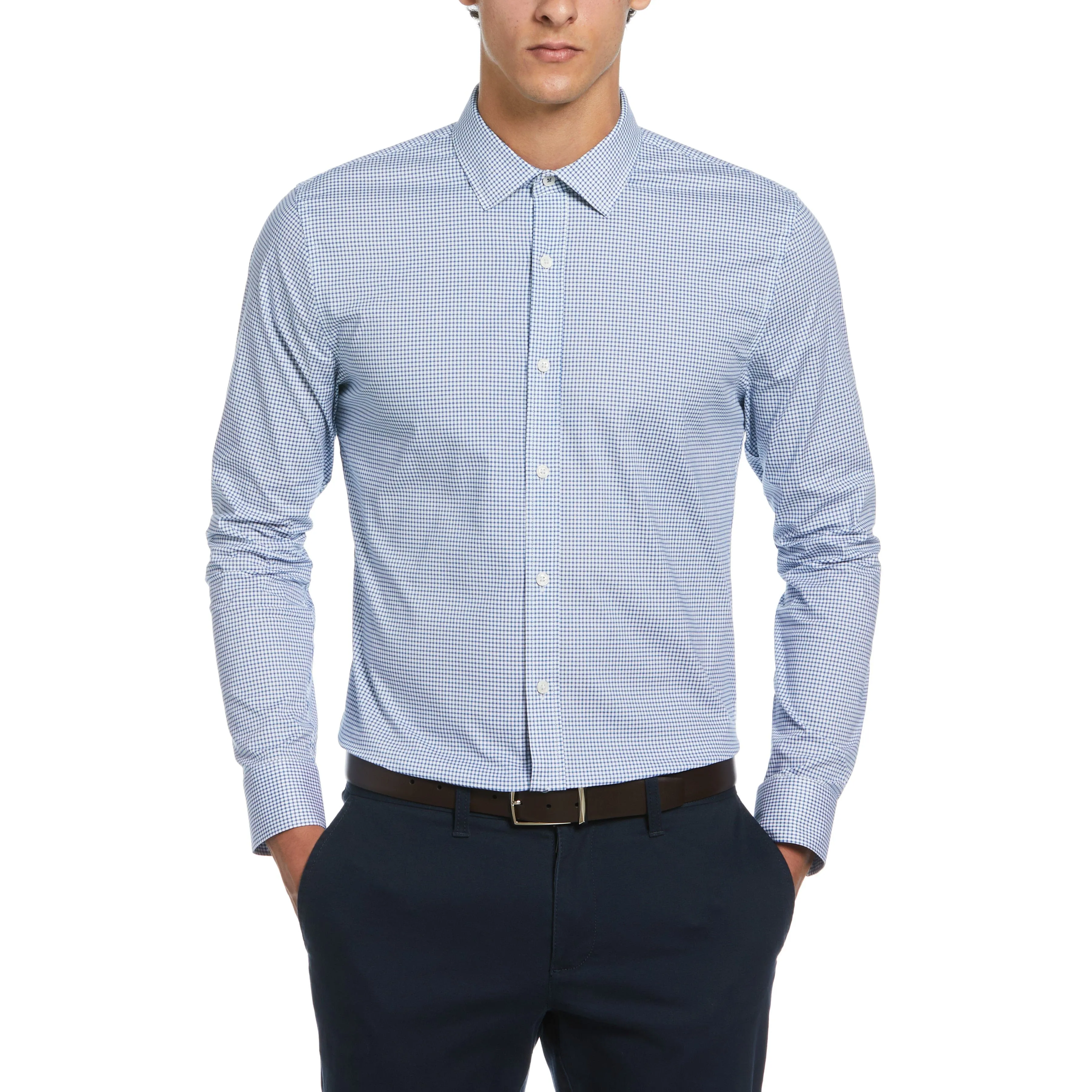 Micro Check Print Dress Shirt
