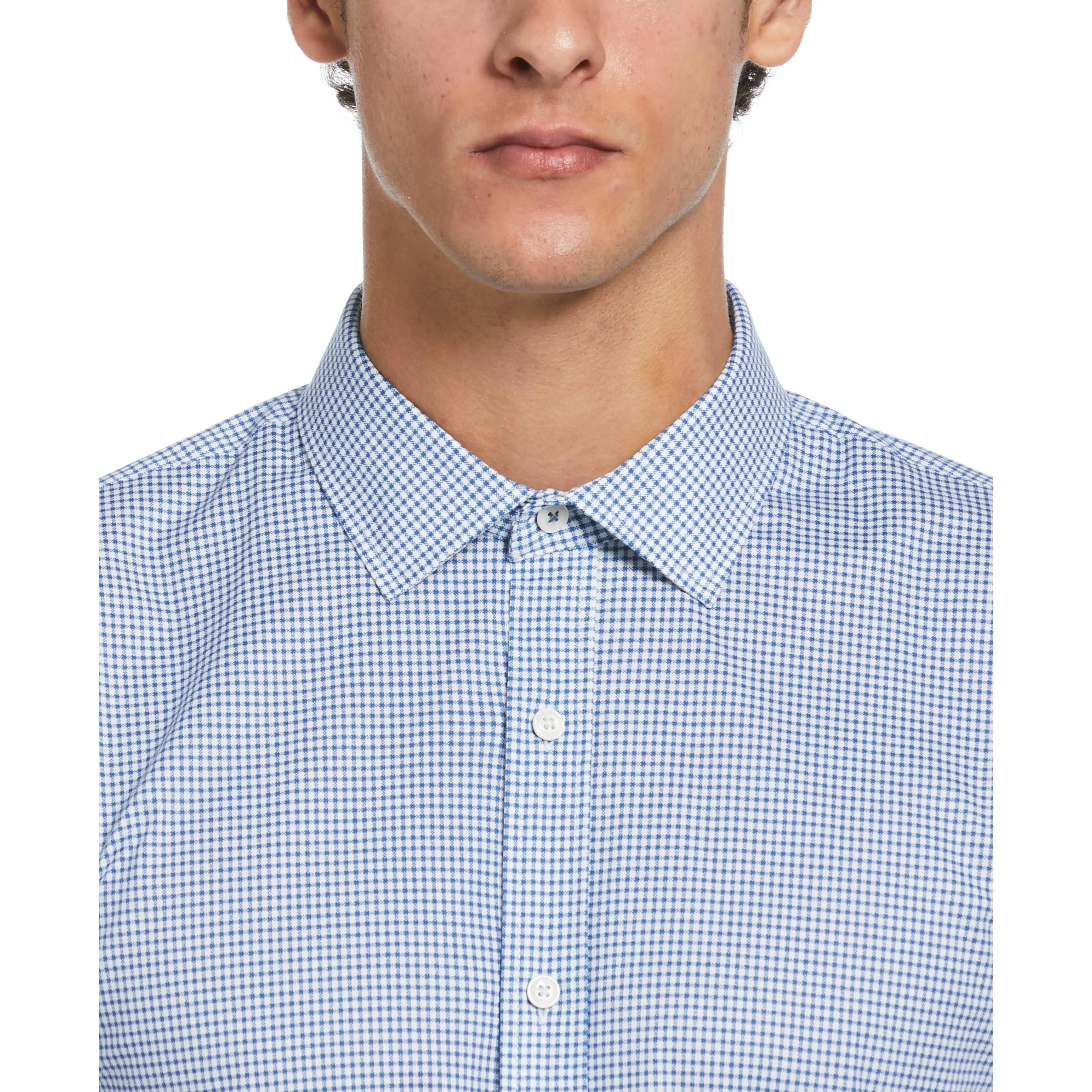 Micro Check Print Dress Shirt