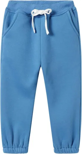 Mud Kingdom Girls Boys Drawstring Sweatpants Solid Colors Elastic Waist Slant Pockets 2-10 Years