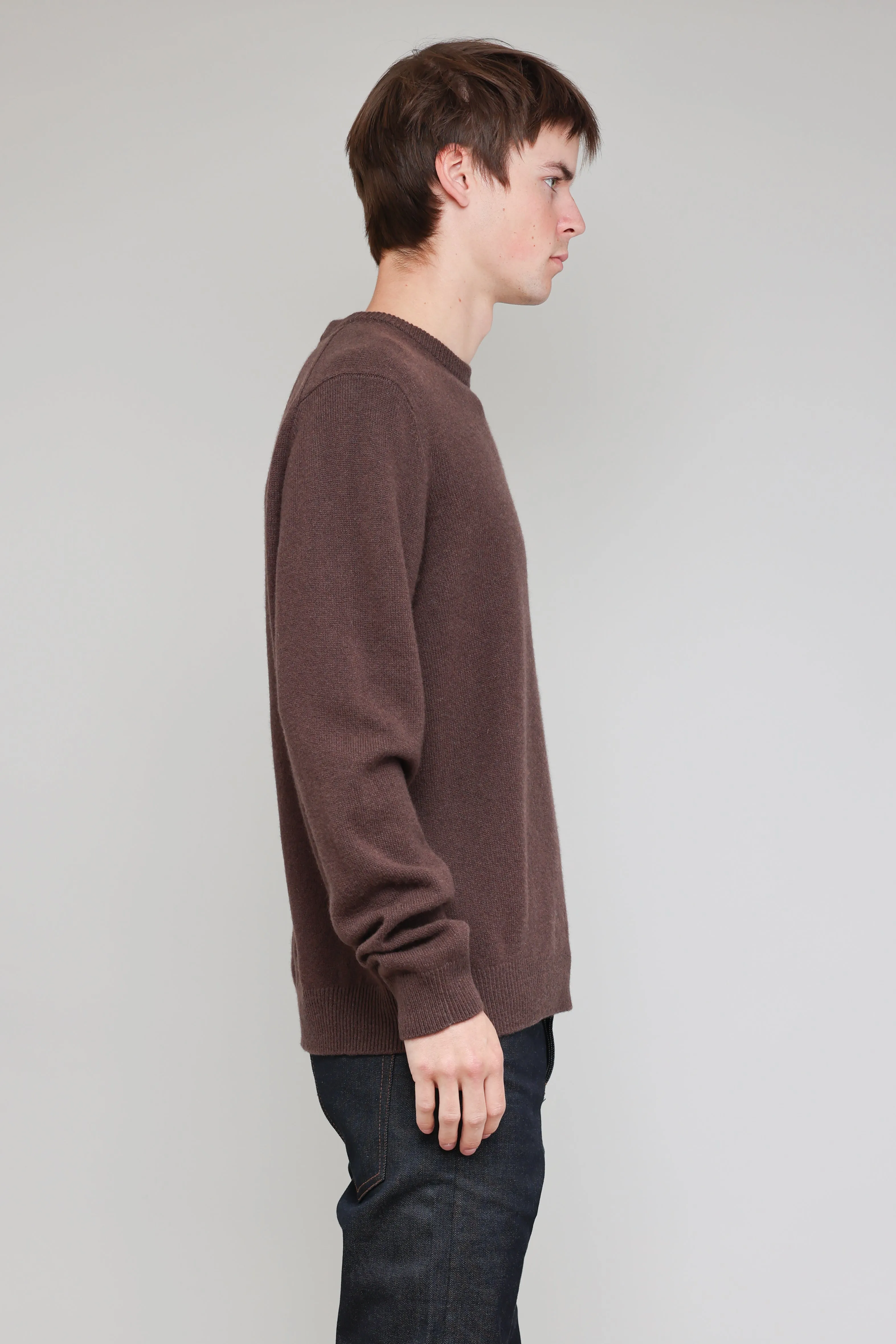 NS3018-19 New Wool Crew Neck in Brown