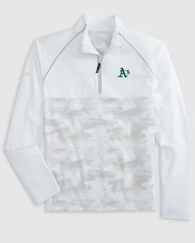 Oakland Athletics Keiser Camo Mixed Media 1/4 Zip