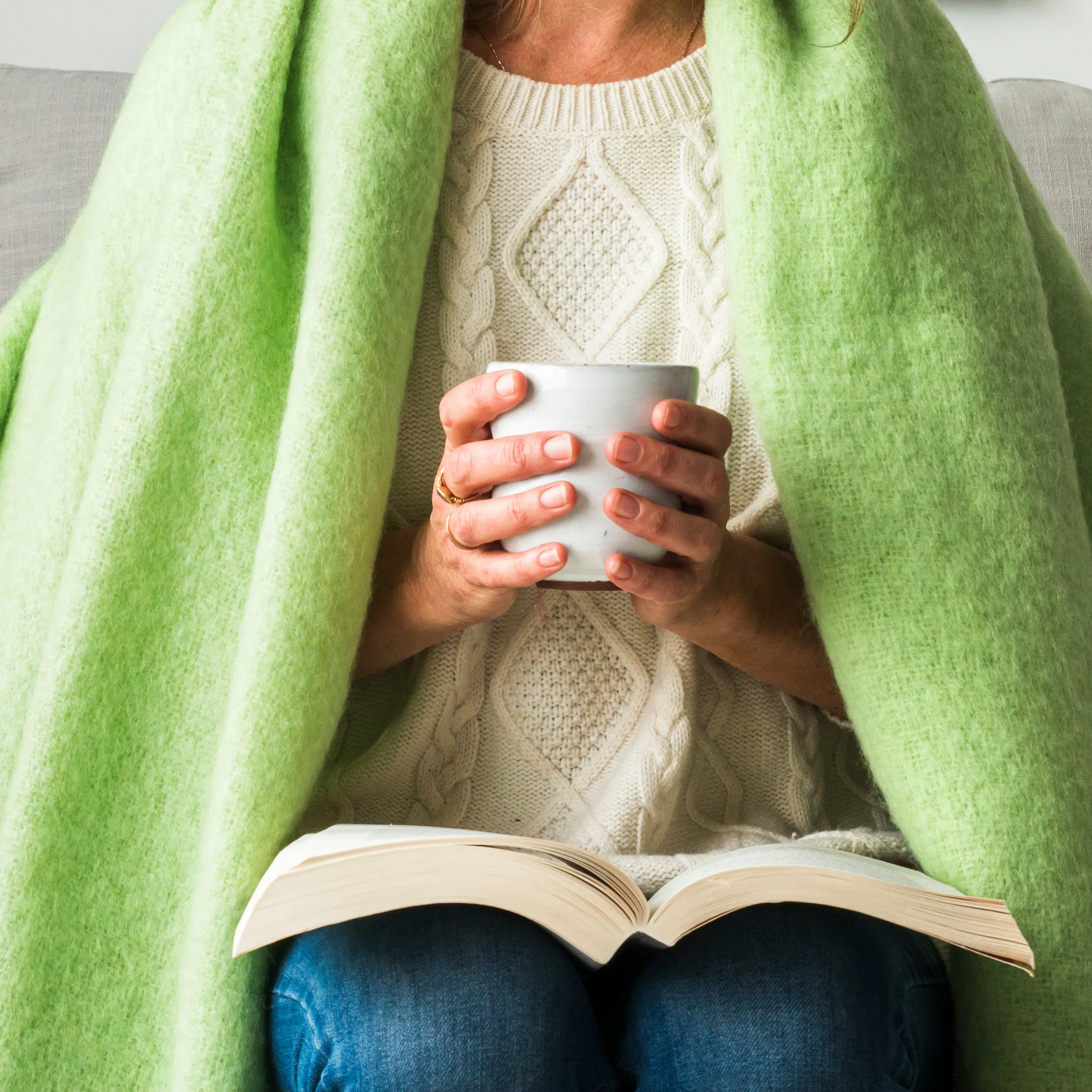 Pistachio Mohair Throw