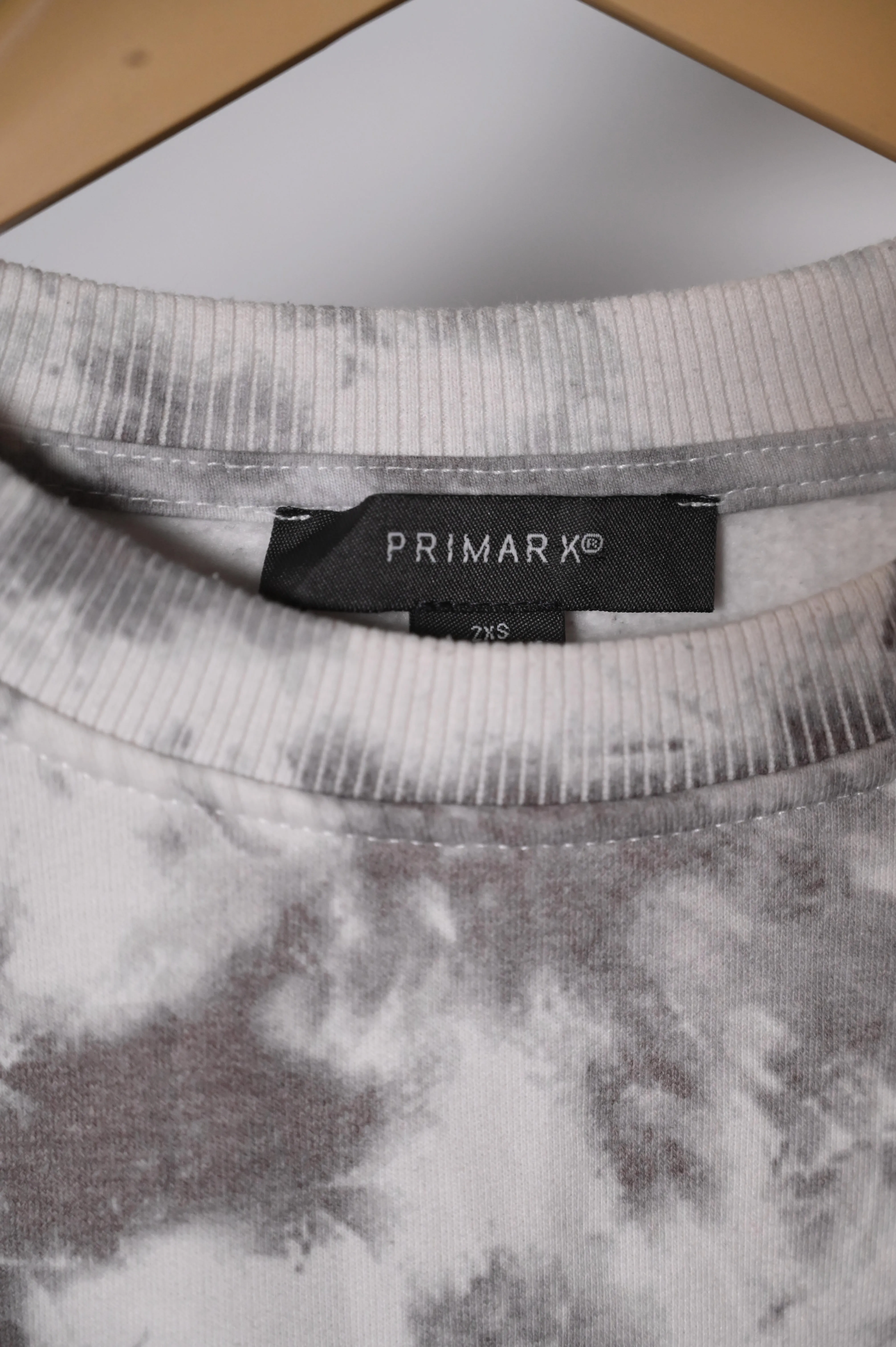 Primark Grey and White Sweatshirt - Small