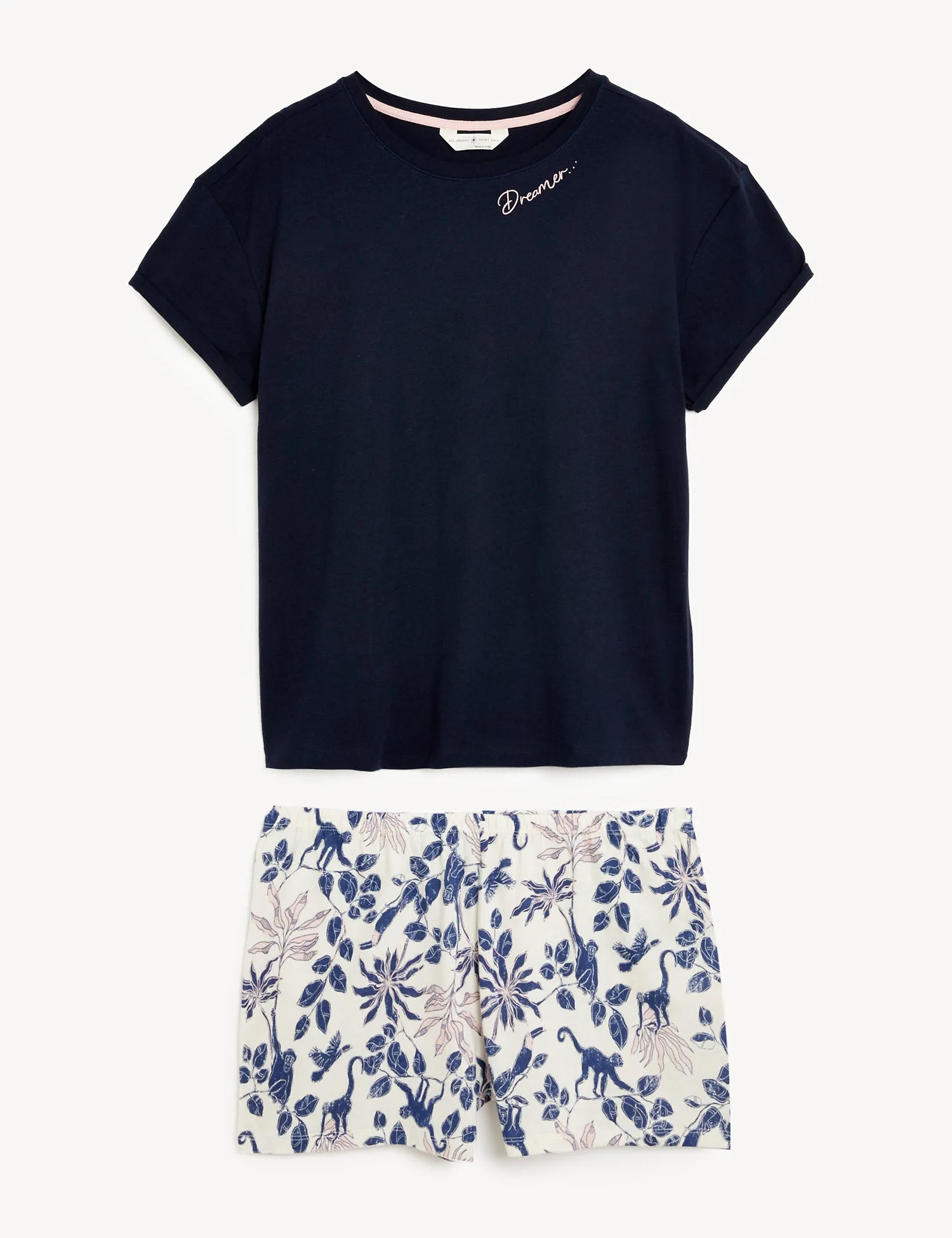 Pure Cotton Floral Shortie Pyjama Set