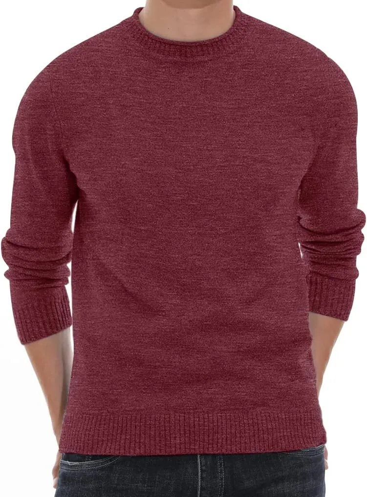 Sailwind Men's Crewneck Sweater Soft Casual Sweaters for Men Classic Pullover Sweaters with Ribbing Edge