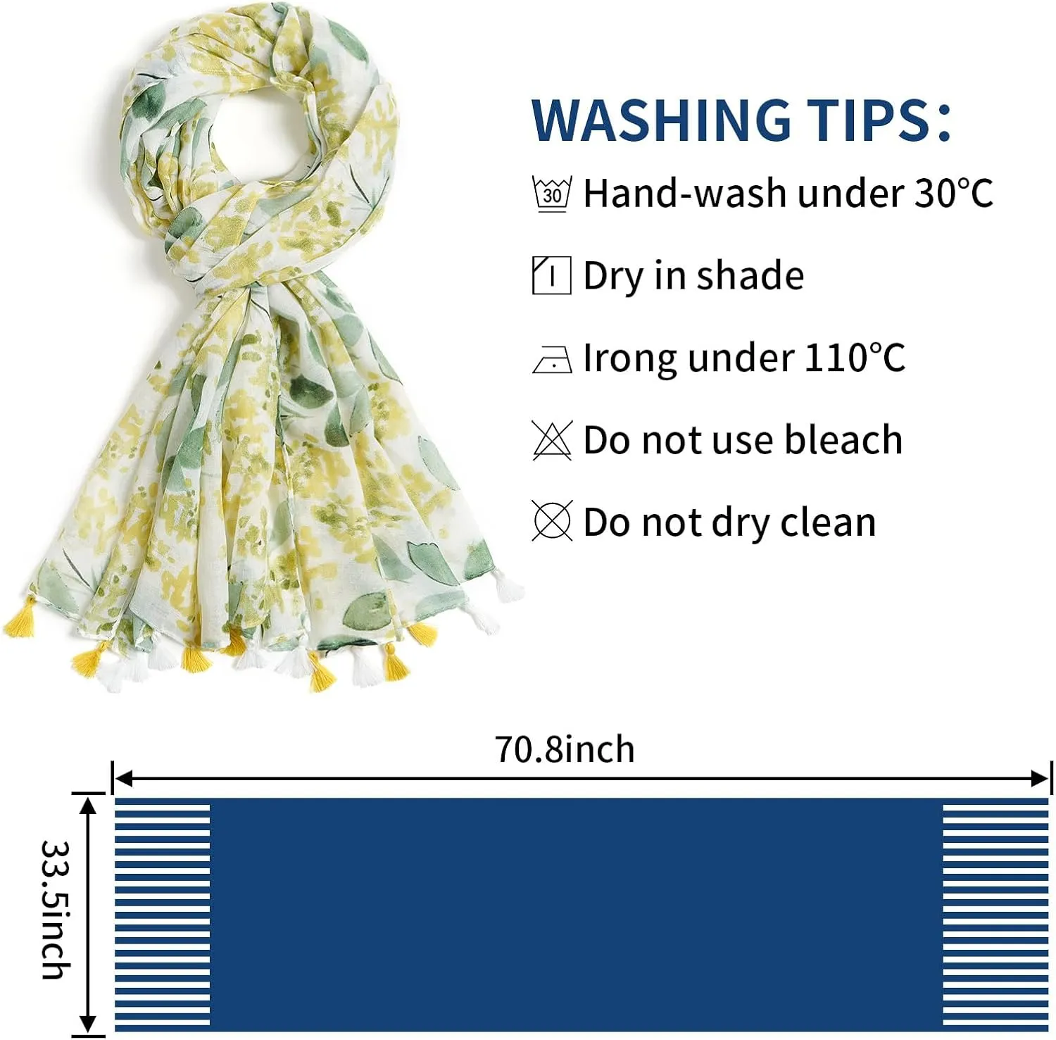 Scarf for Women Lightweight Soft Floral Leopard Printed Scarves Fall Winter Fashion Shawl Wrap with Fringe