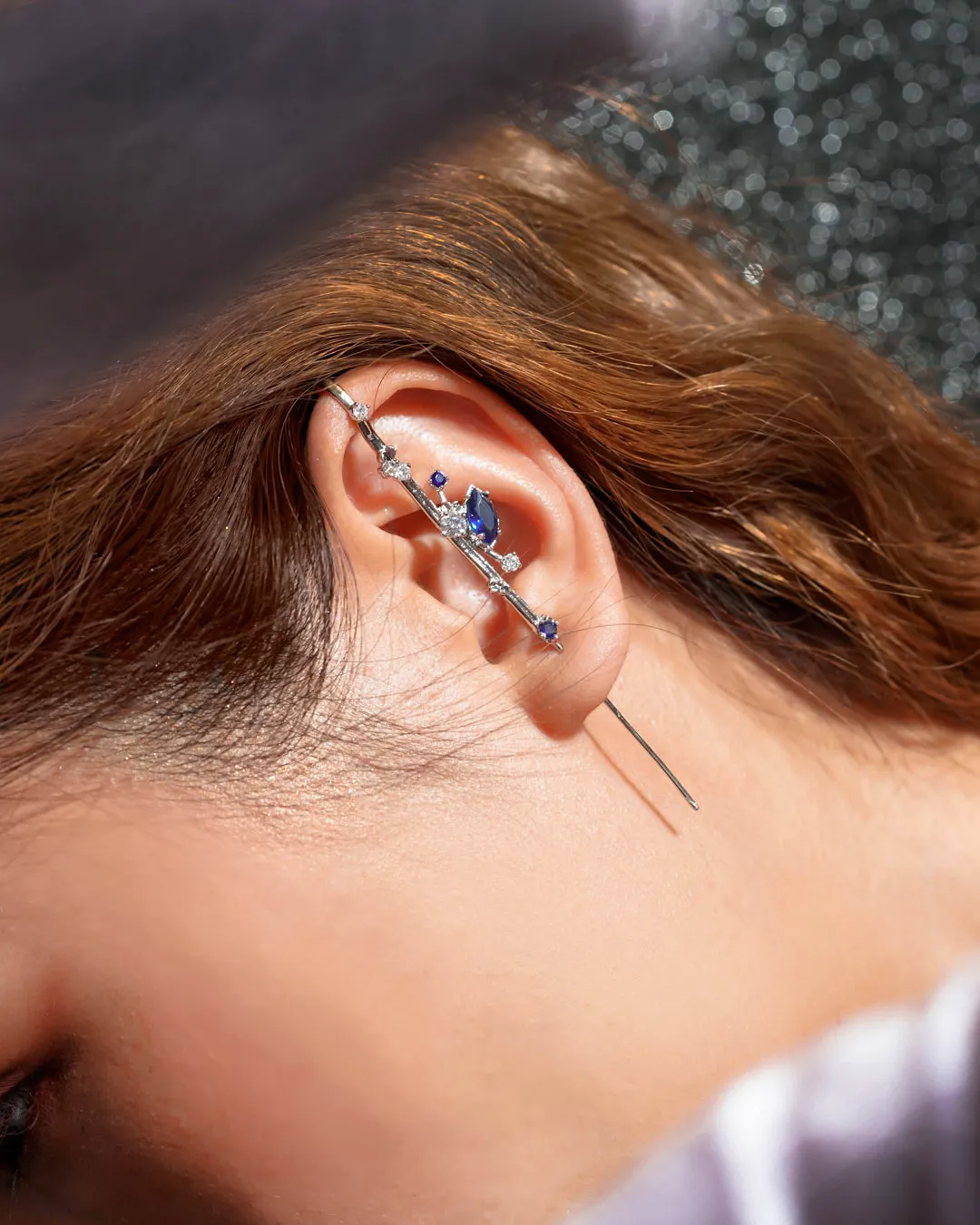 Star Dust Ear Pin [Navy color]