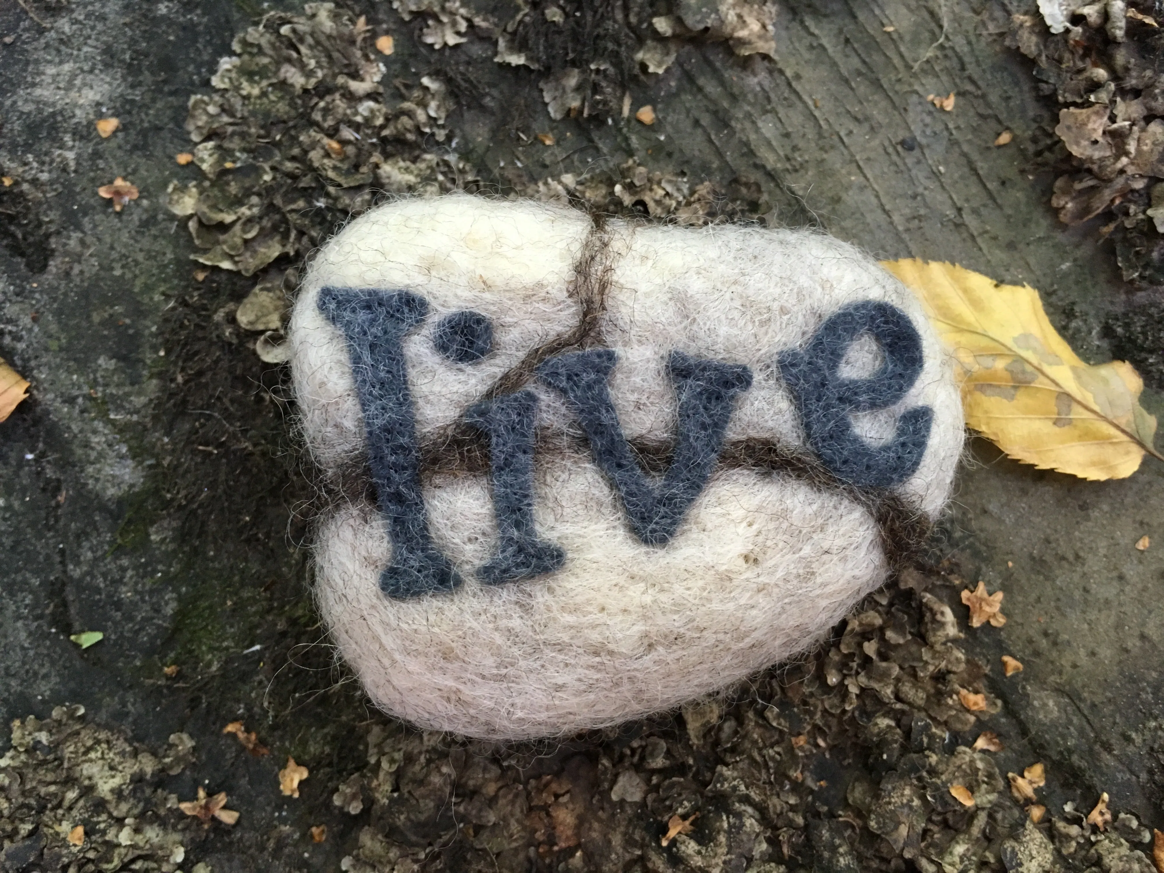 Stones--Inspirational Needle Felted