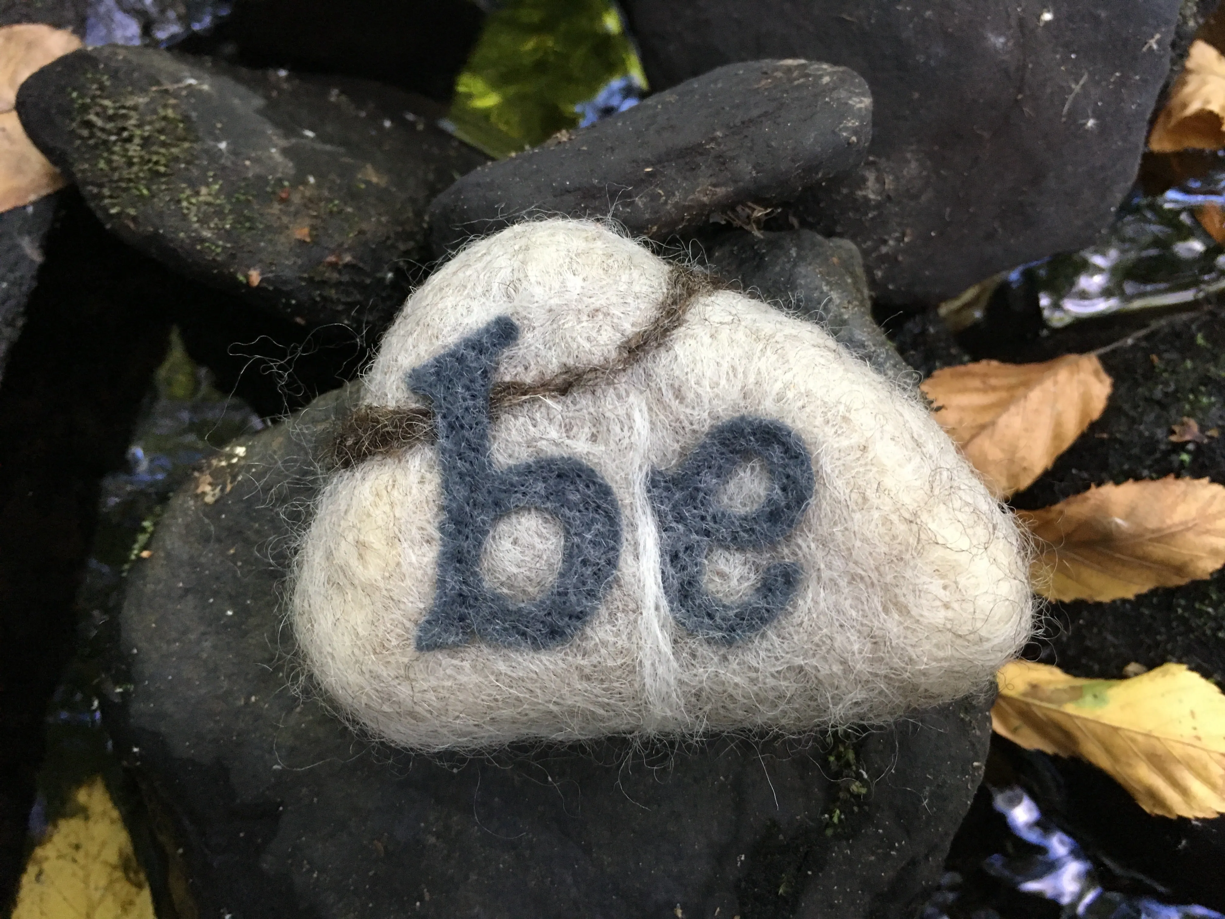 Stones--Inspirational Needle Felted