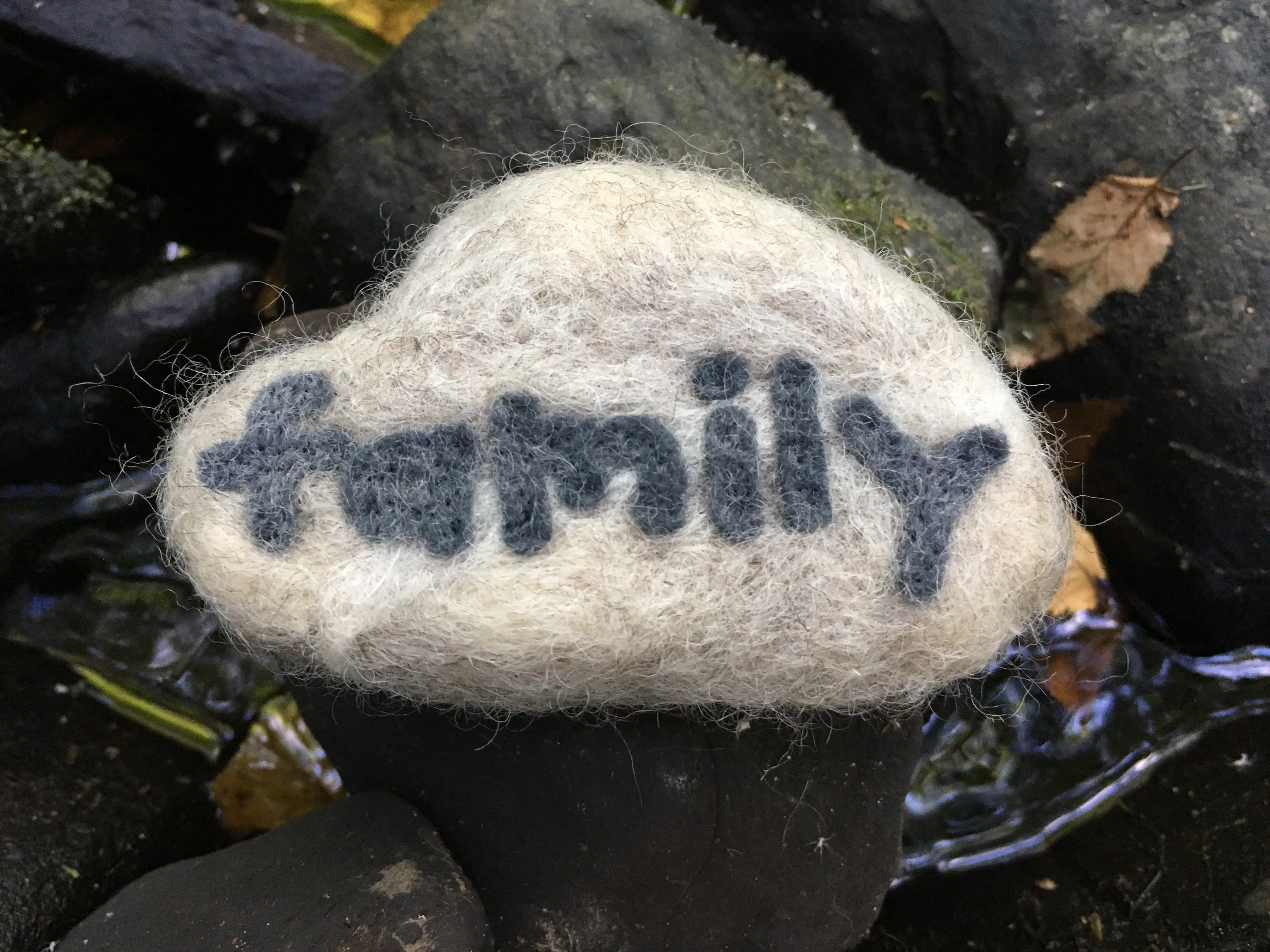 Stones--Inspirational Needle Felted