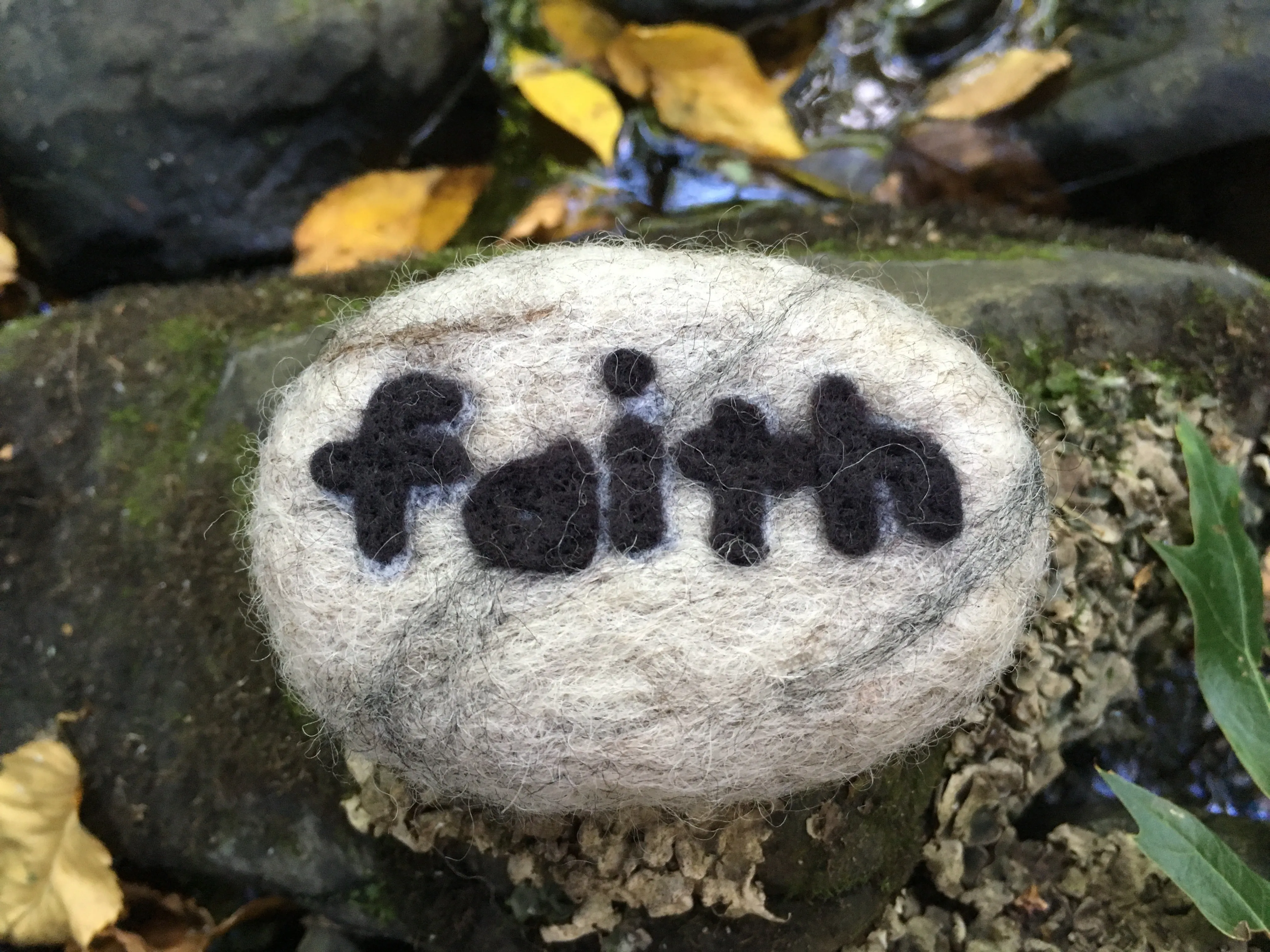 Stones--Inspirational Needle Felted