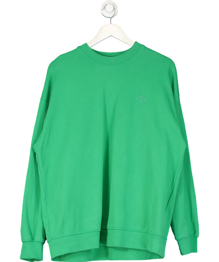 The Couture Club Green Cotton Logo Sweater UK 10