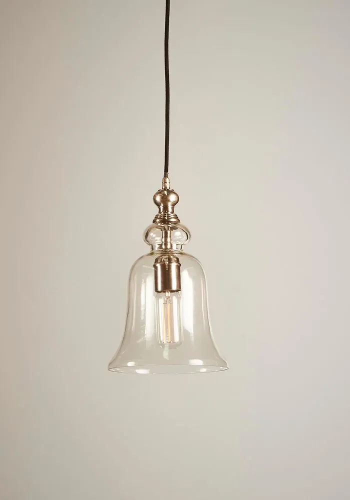 Tivoli Glass Overhead Lamp in Silver
