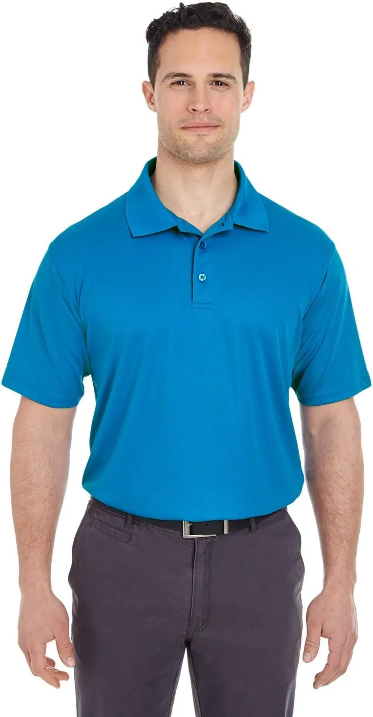 UltraClub Men's Cool & Dry Mesh Piqu Polo XL PACIFIC BLUE