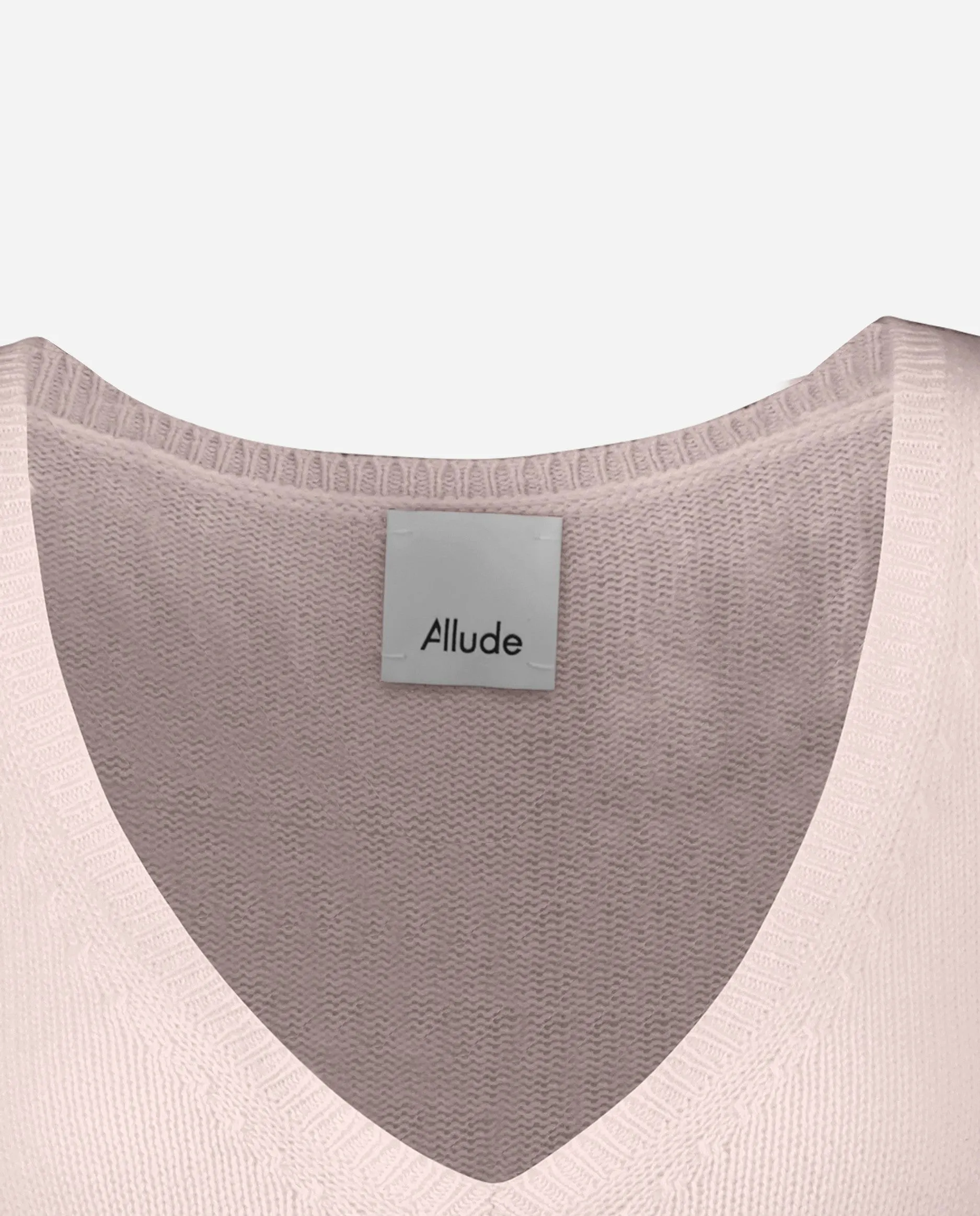 V-Pullover aus Cashmere-Mischung in Rose