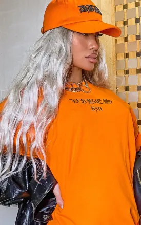 Vibes Szn Neon Orange Summer T-Shirt