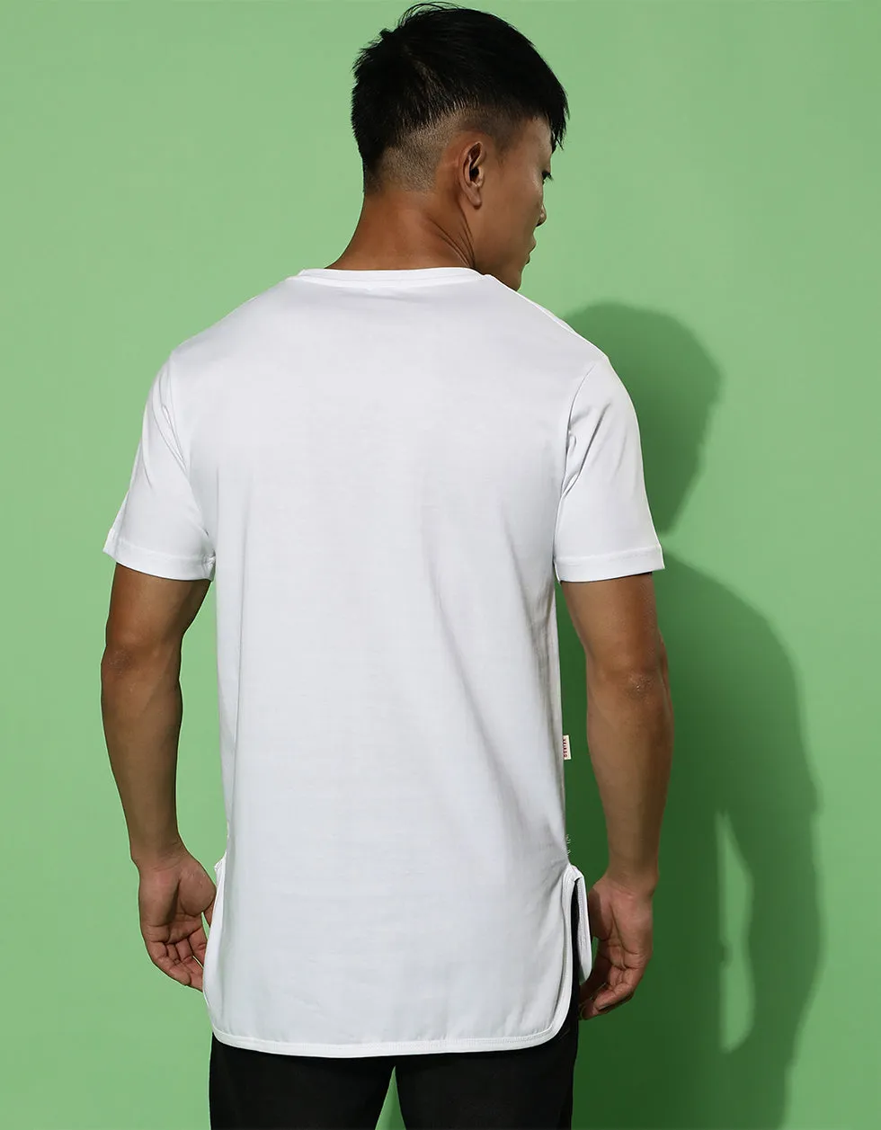 White Flowbo Casual Printeded Graphic Printed Tshirt