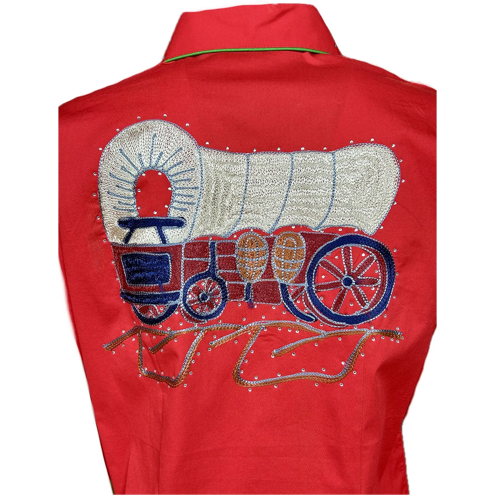 Women's Porter Wagoner Red Embroidered Western Shirt