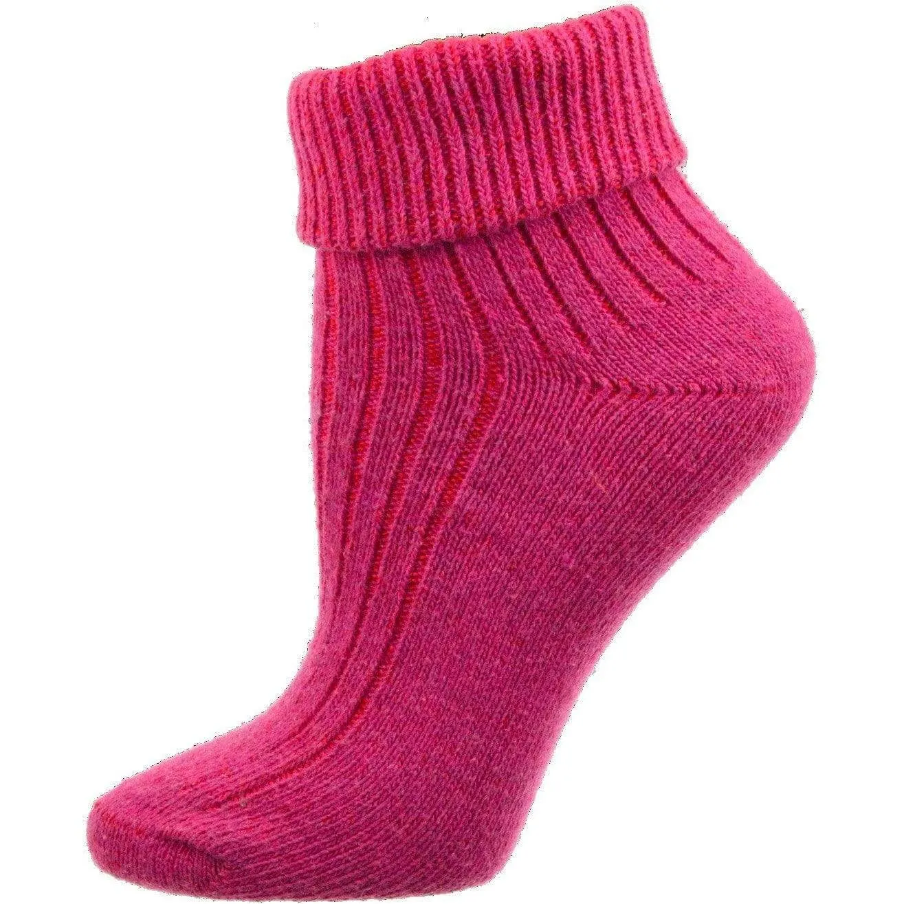 Wool/Cotton Blend Turncuff, Seamless Toe Socks For Women