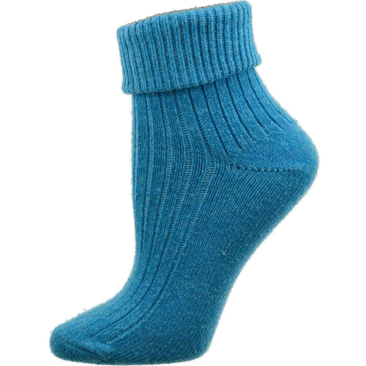 Wool/Cotton Blend Turncuff, Seamless Toe Socks For Women
