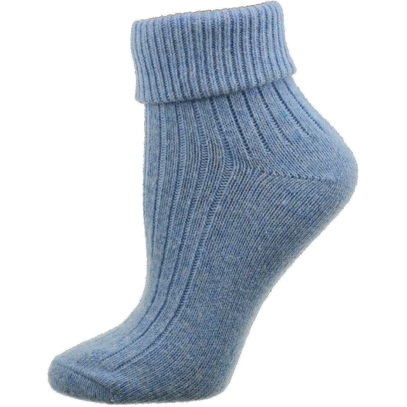 Wool/Cotton Blend Turncuff, Seamless Toe Socks For Women